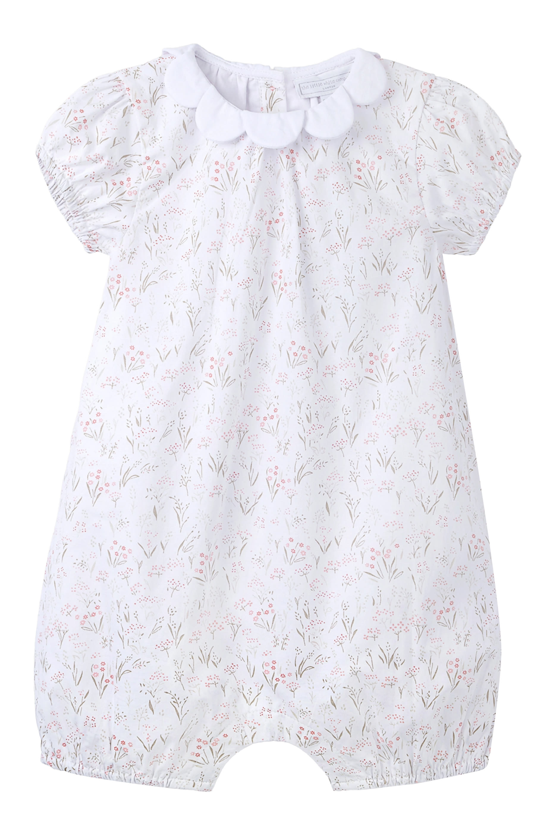 Kids Celine Floral Organic Cotton Petal Collar Shortie