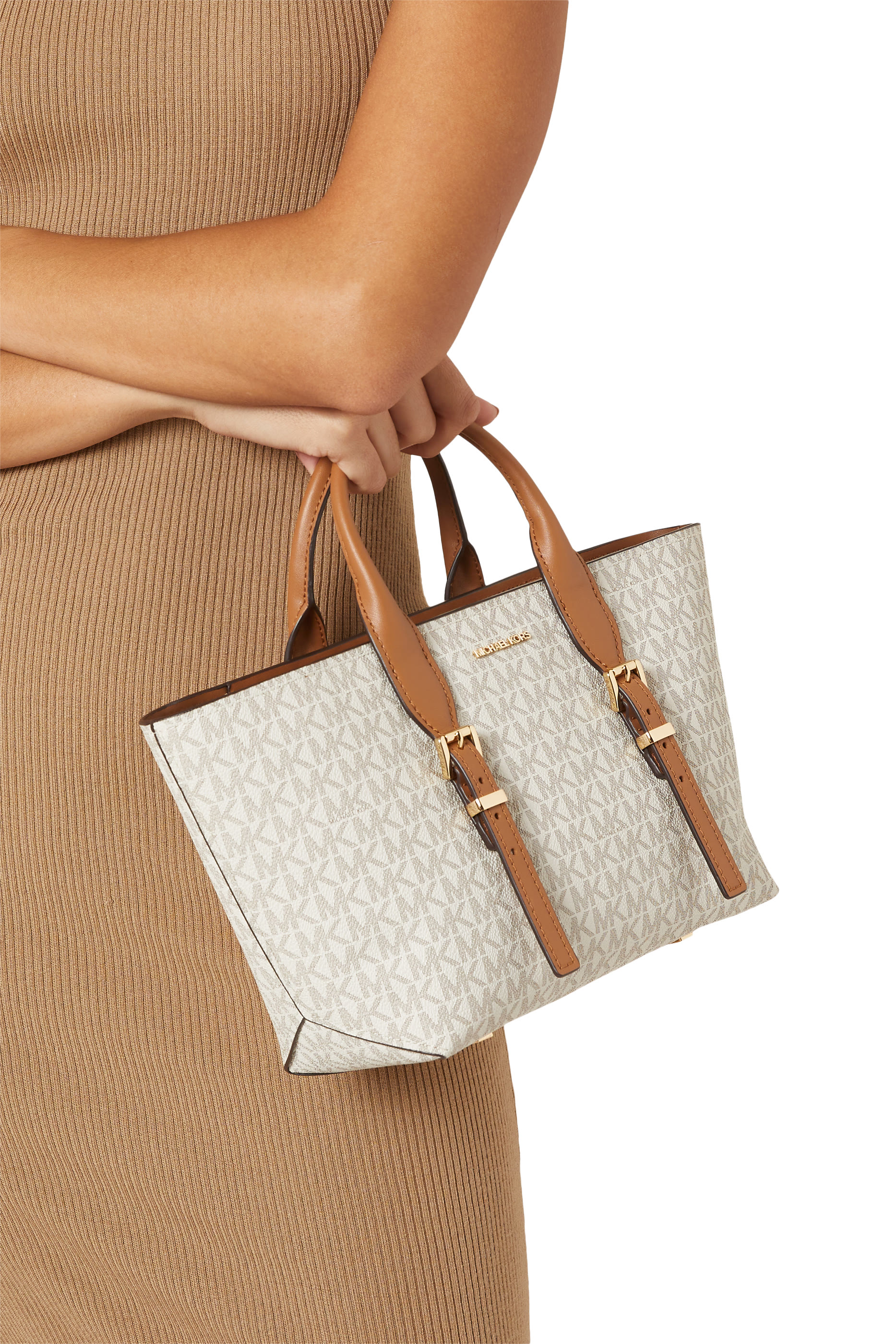 Small Moore Logo Coated Canvas Tote Bag