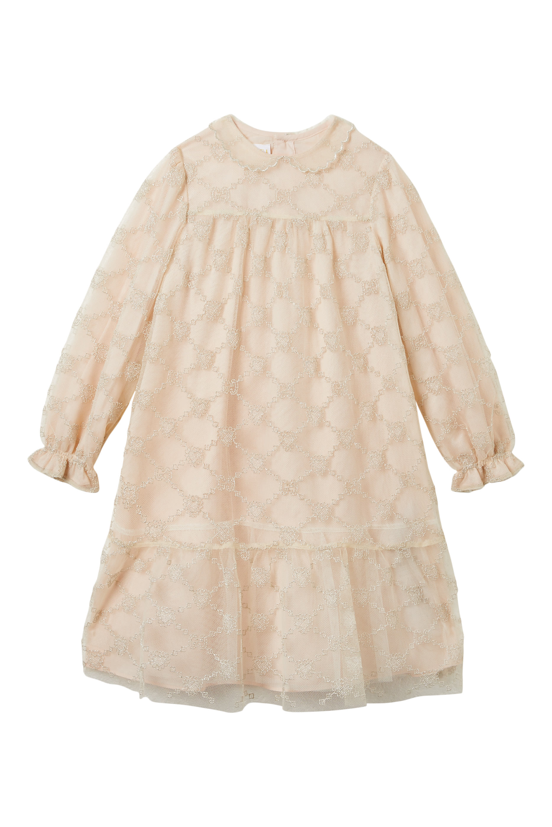 Kids Embroidered Tulle Dress