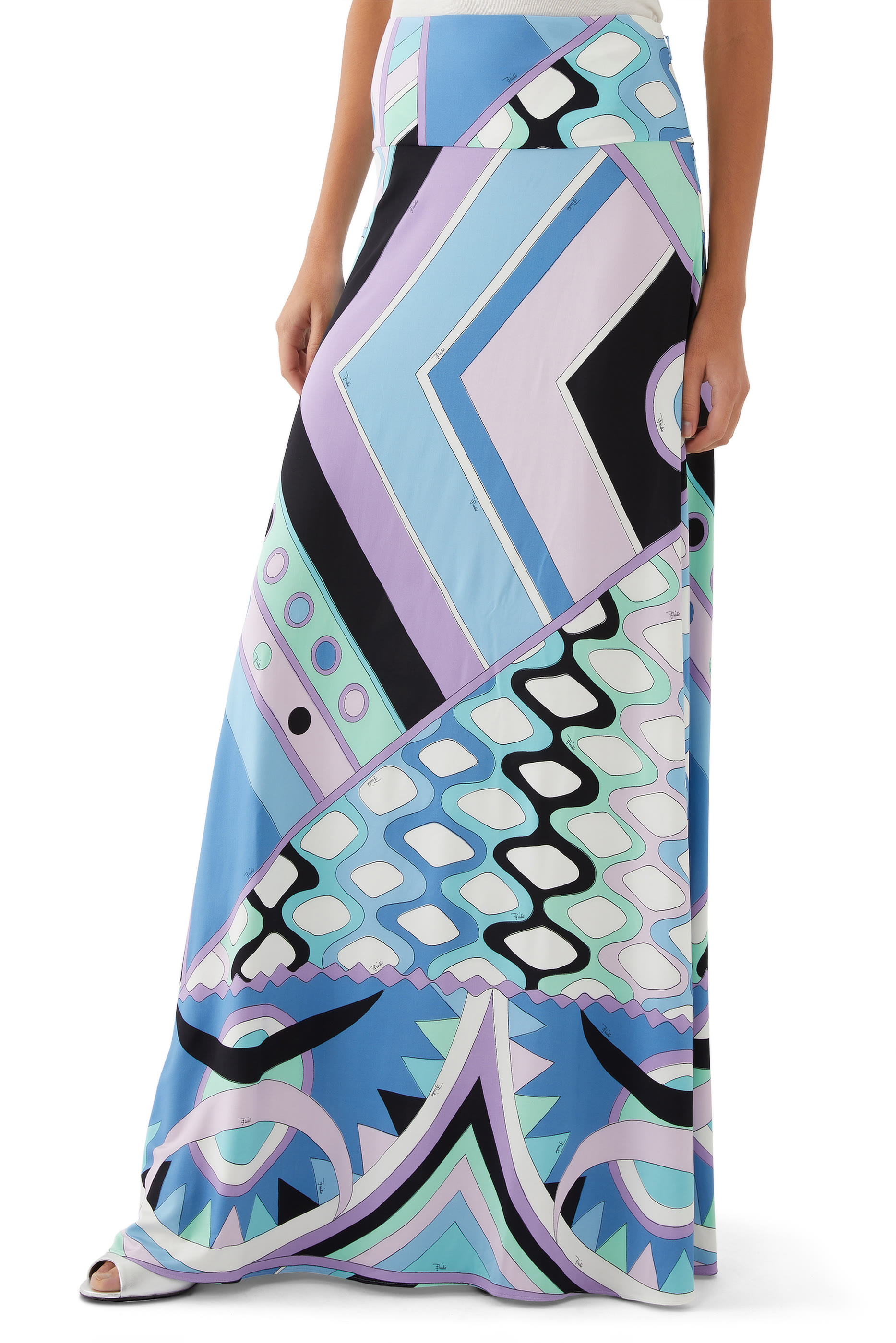Vivara-Print Long Skirt