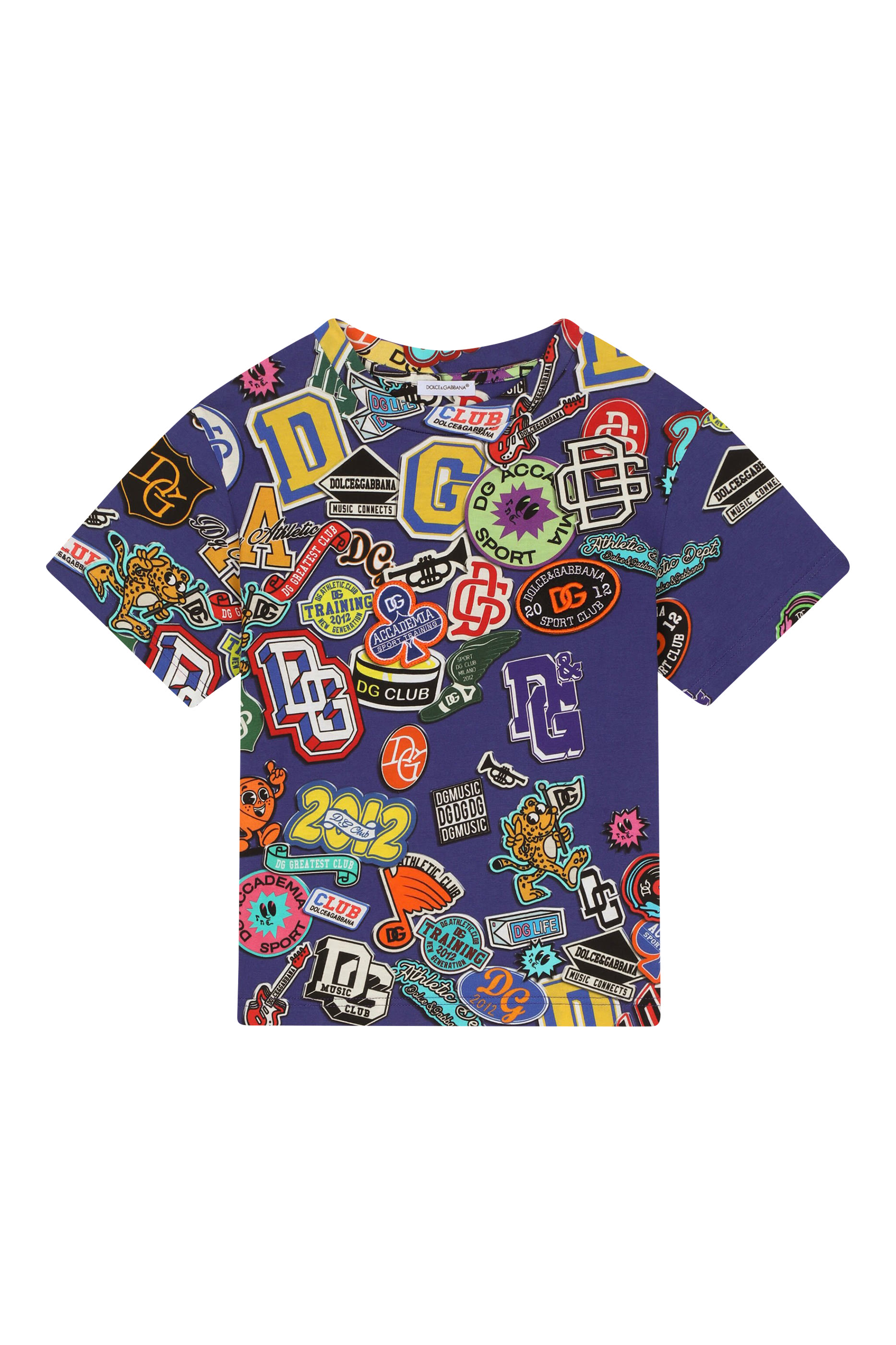 Kids Sticker Print Jersey T-Shirt