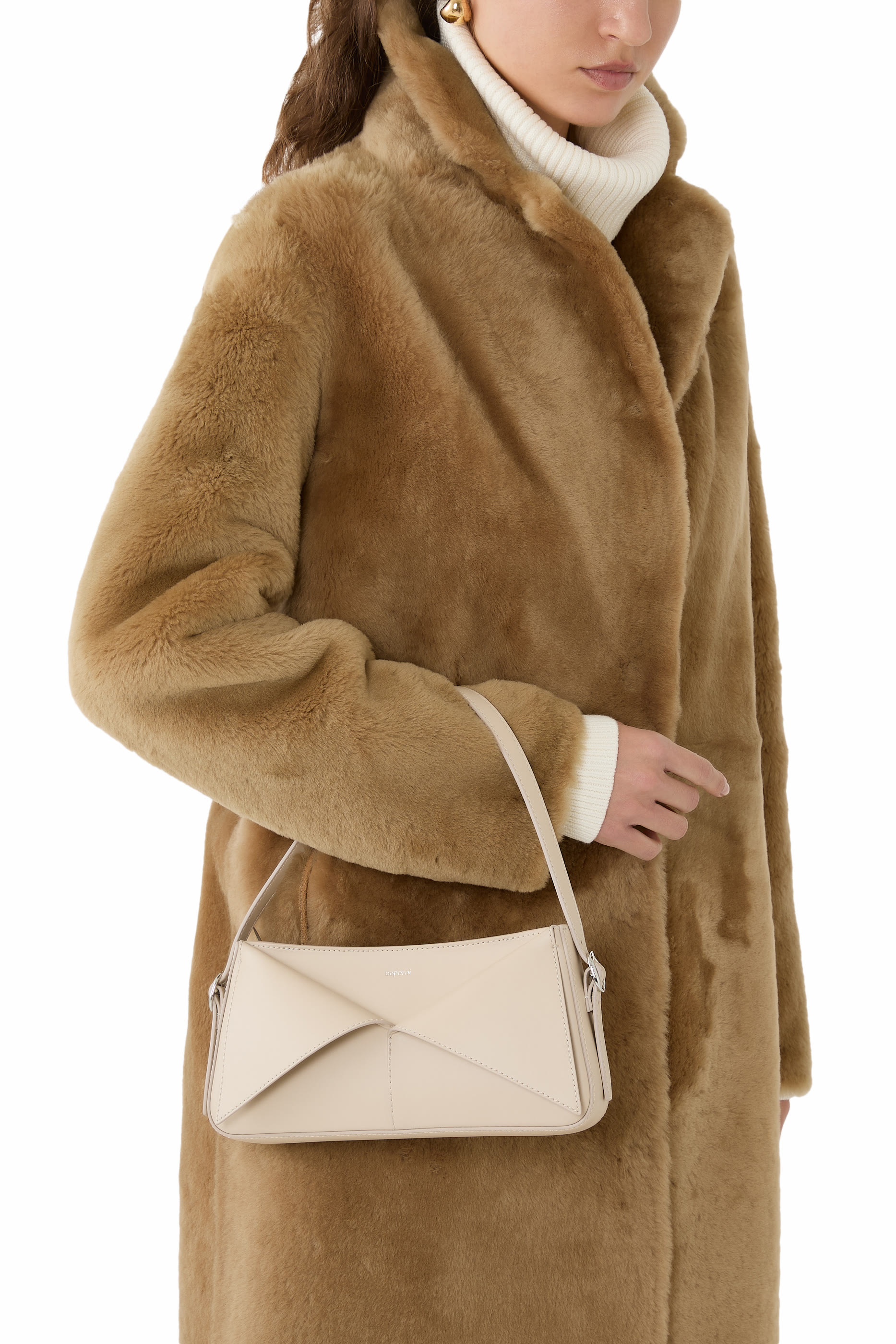 Logo Leather Shoulder Bag