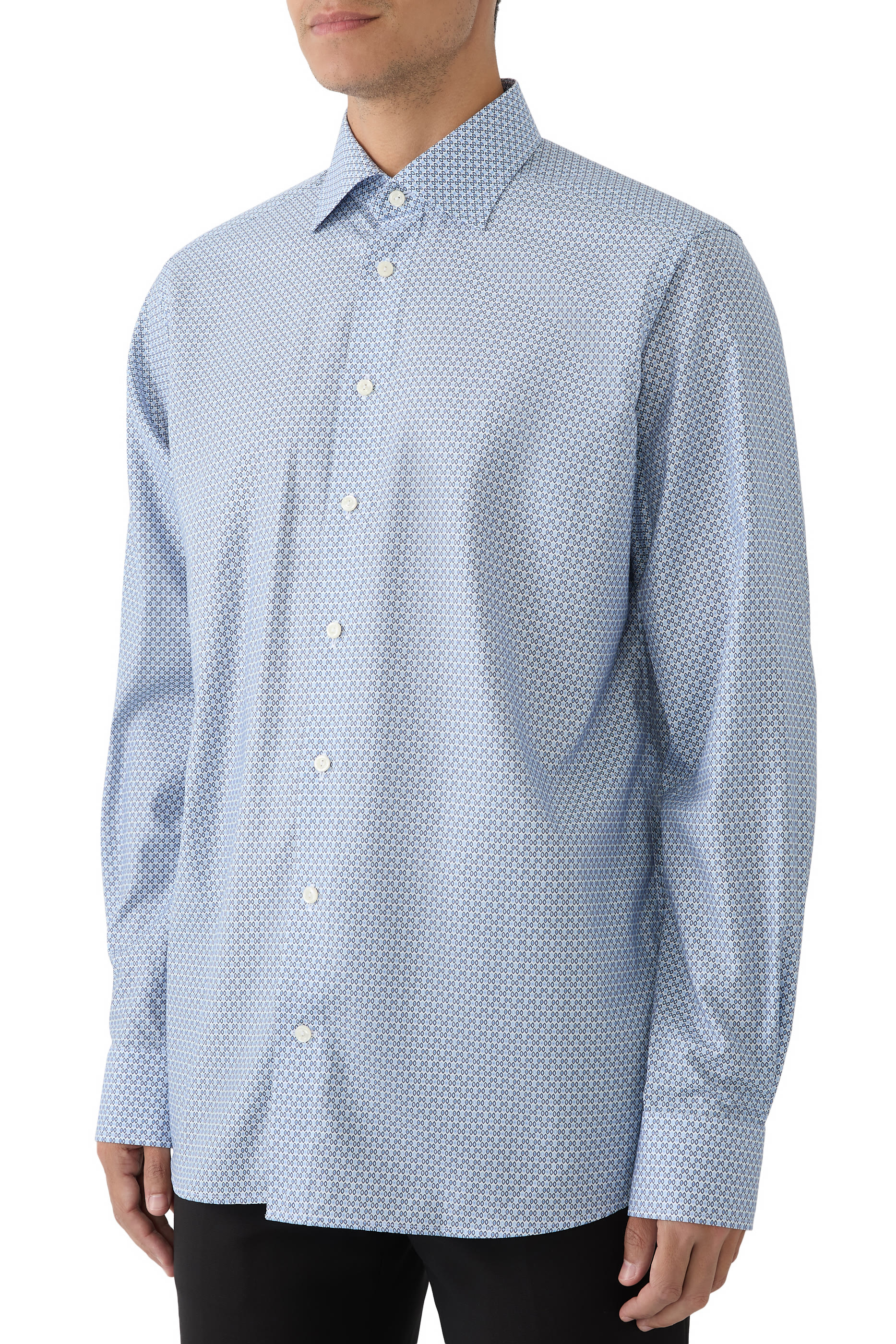 Geometric Signature Twill Shirt