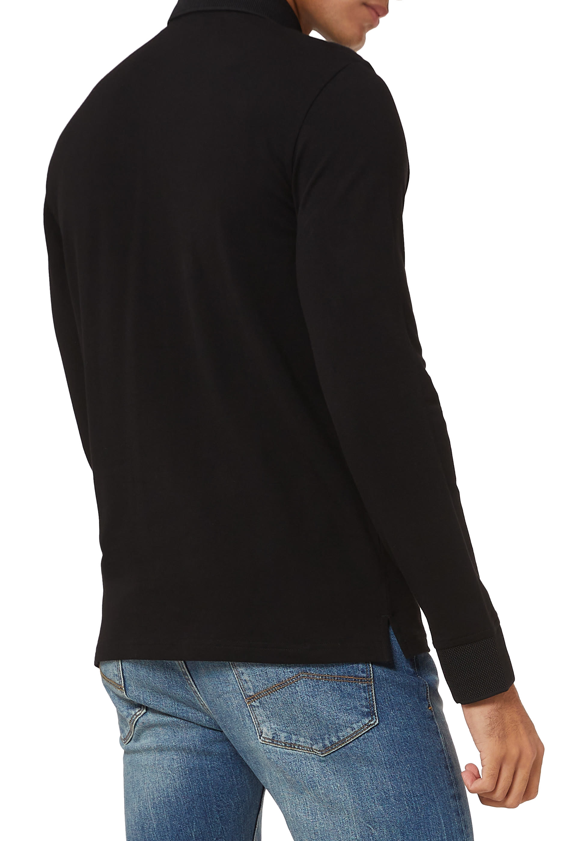 Circle Logo Stretch Cotton Polo Shirt