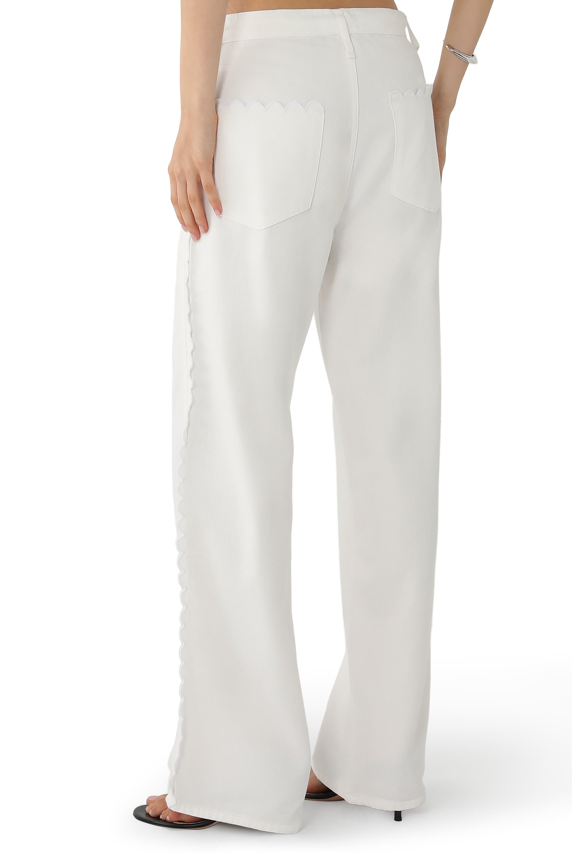 Phoebe Drawstring Wide-Leg Jeans 