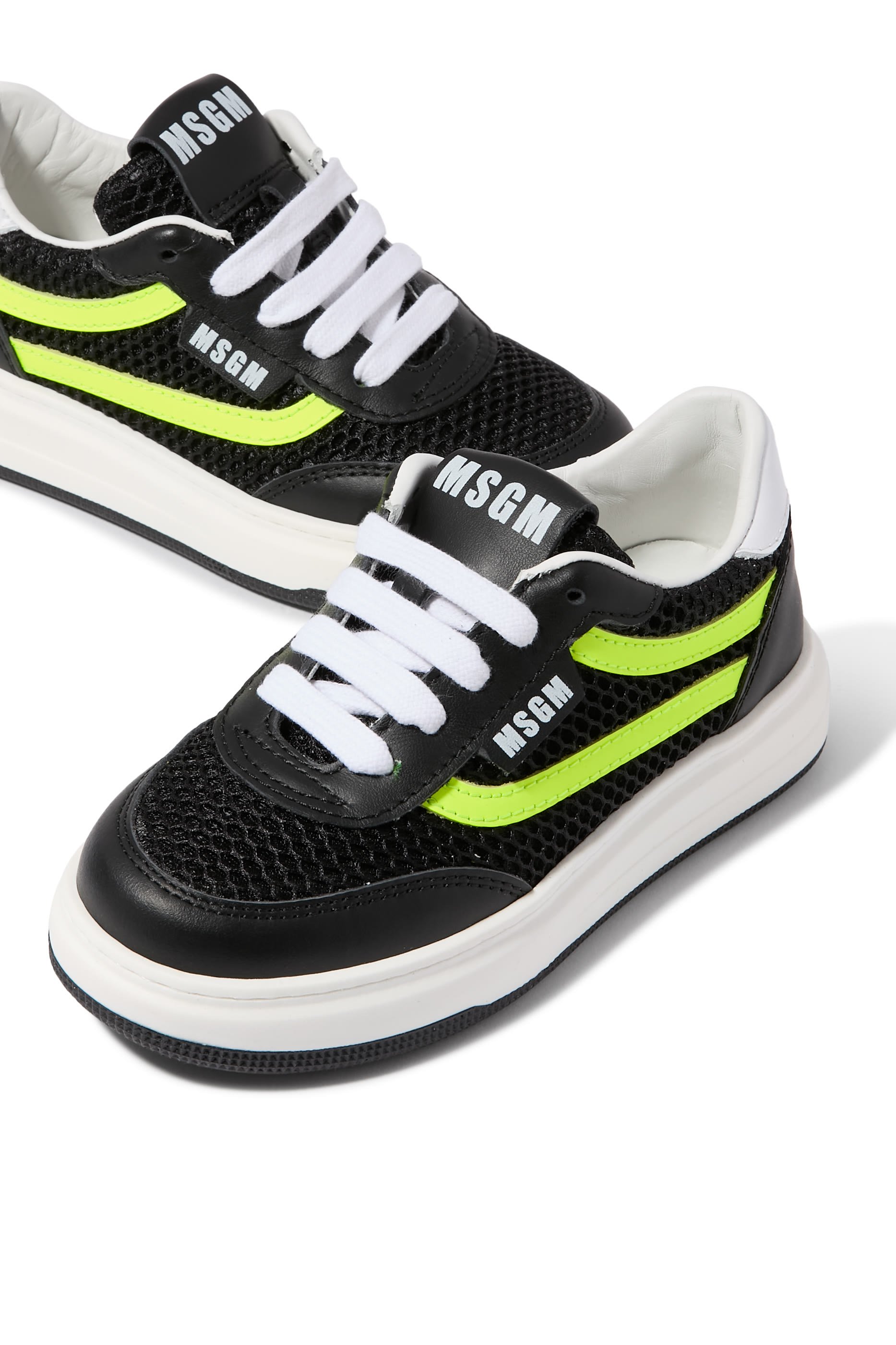 Kids Logo Leather Sneakers