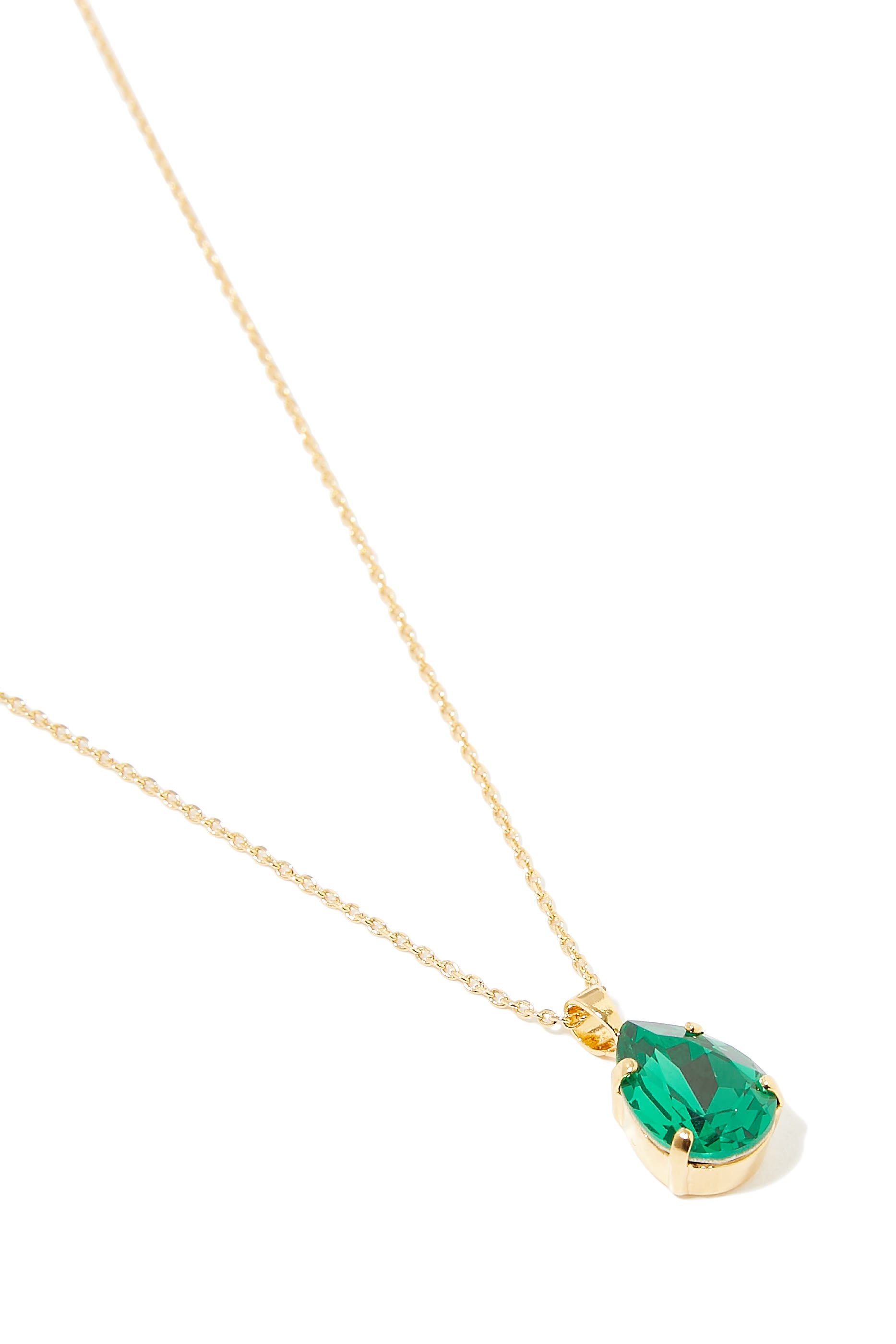 Mini Drop Necklace, 18k Gold-Plated Metal & Swarovski Crystals