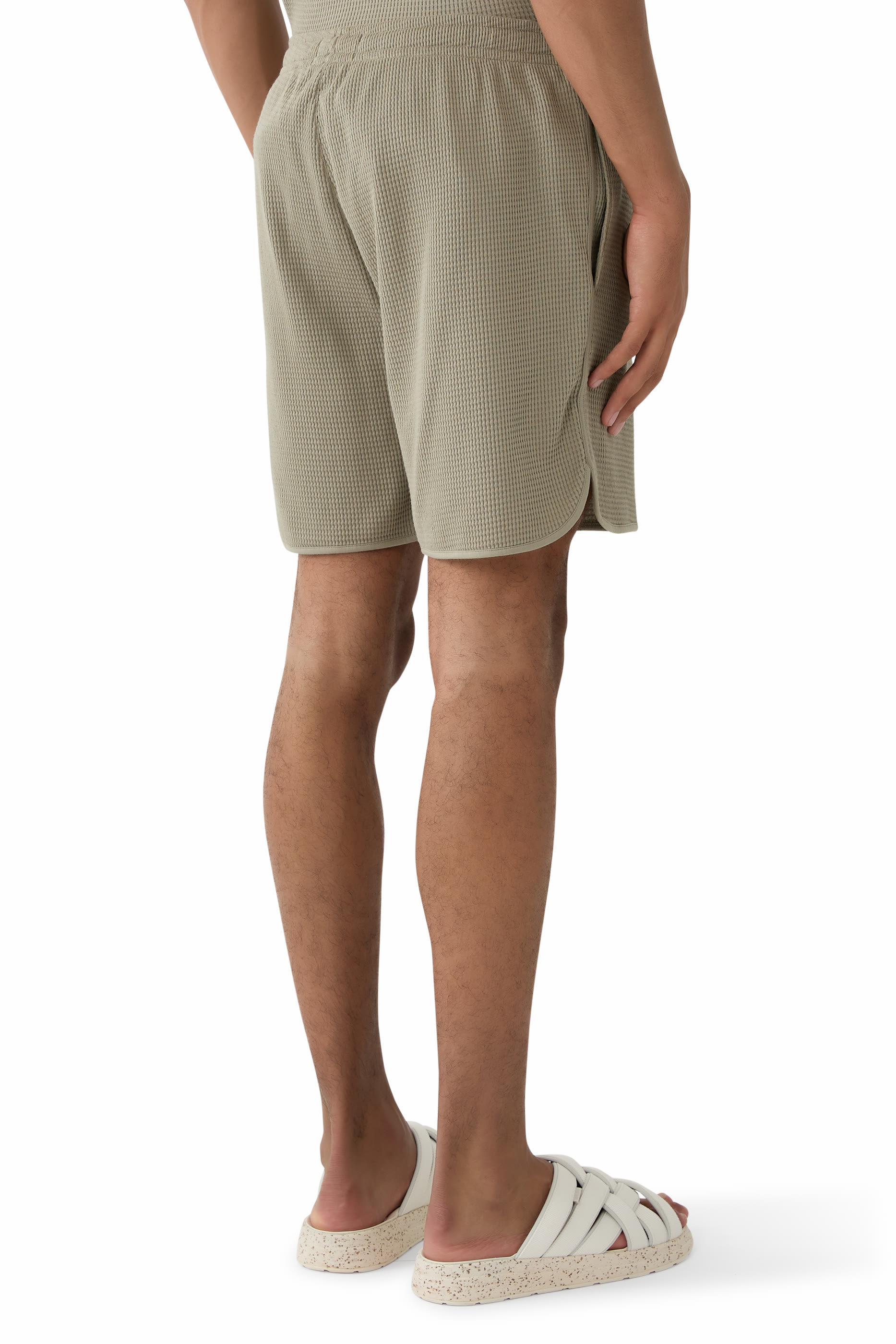 Waffle Jersey Loungewear Bermuda Shorts