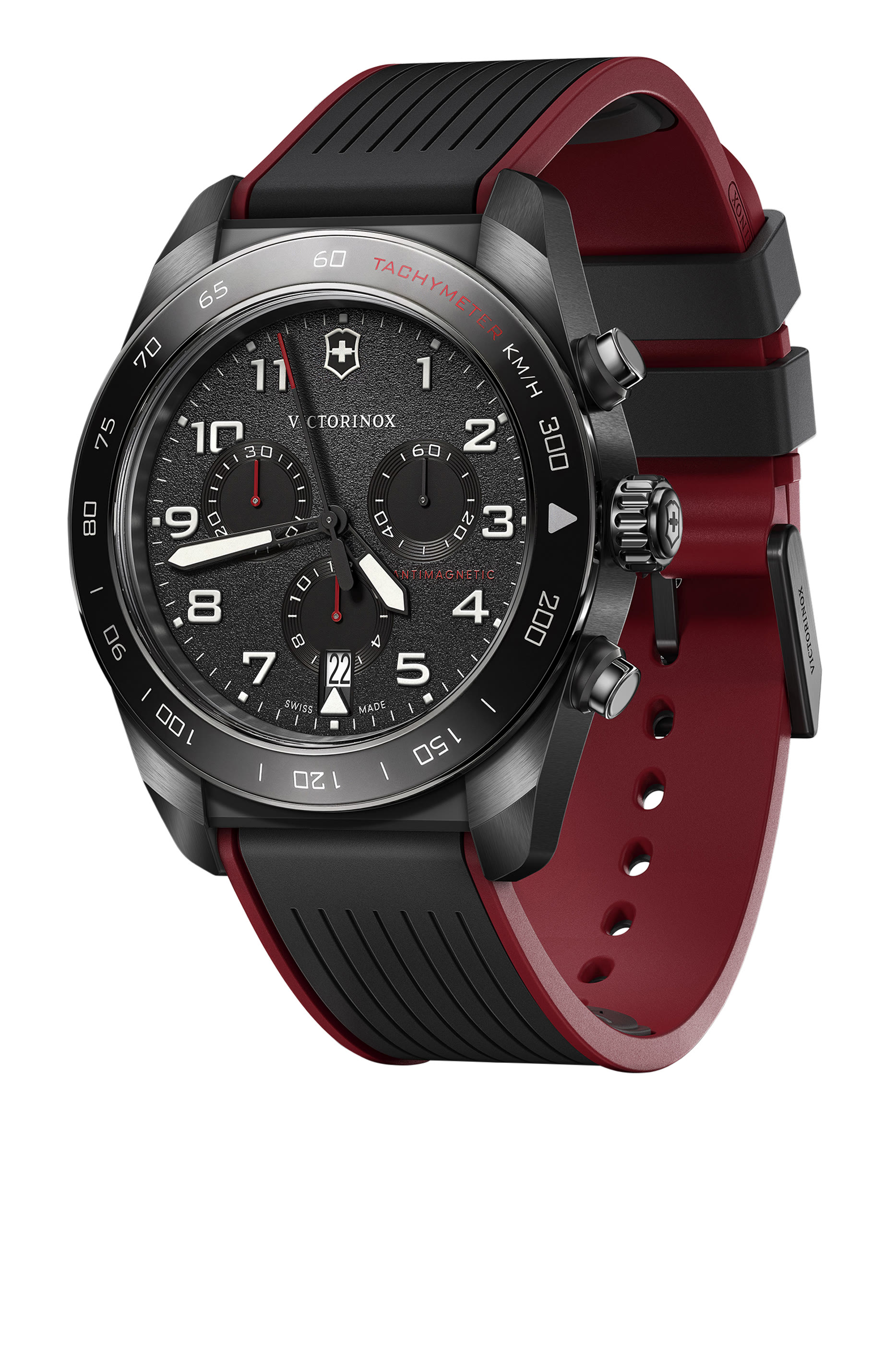 Swiss Army Chronograph Watch, Stainless Steel & Rubber