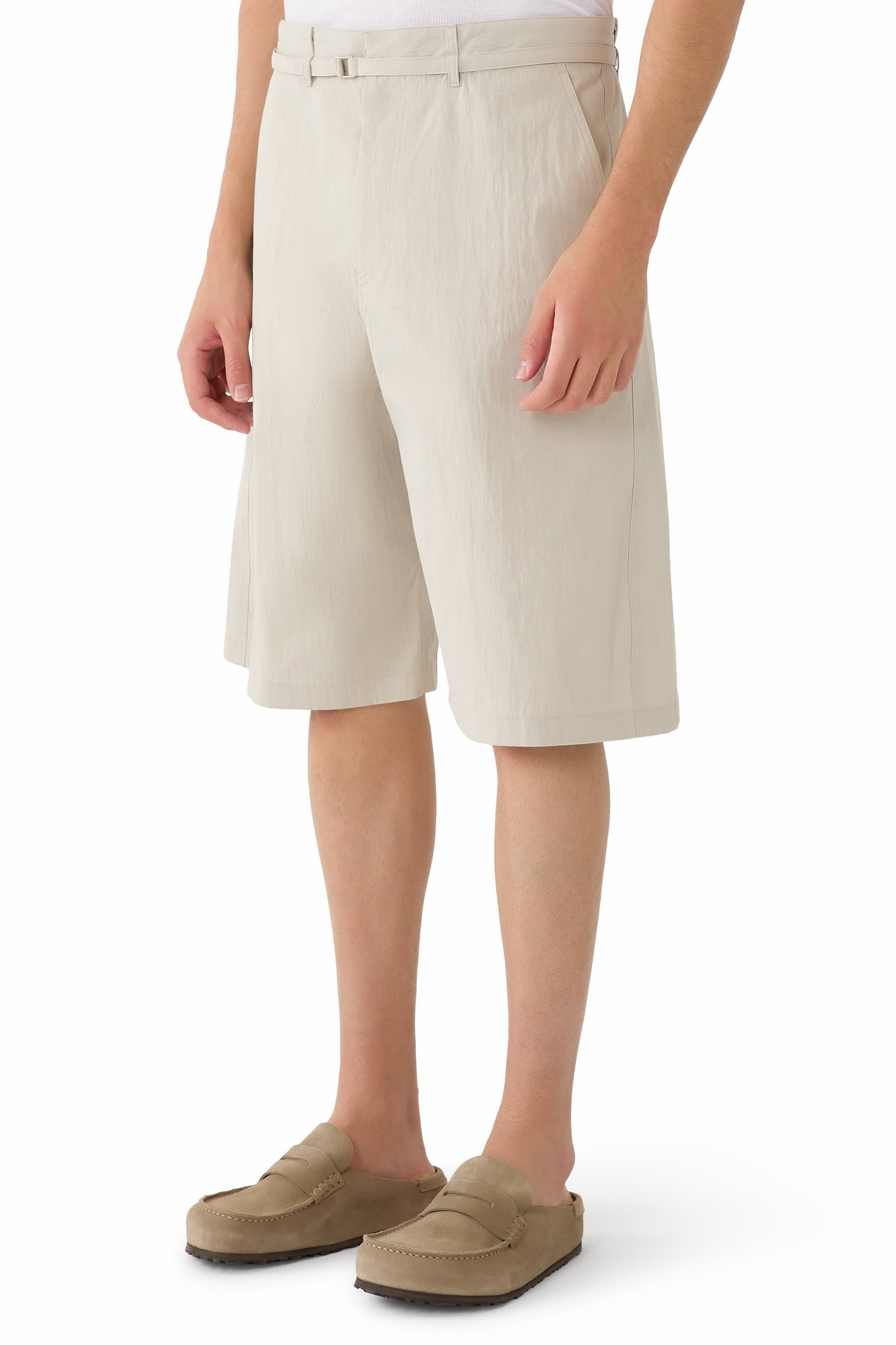 Belted Curved Shorts