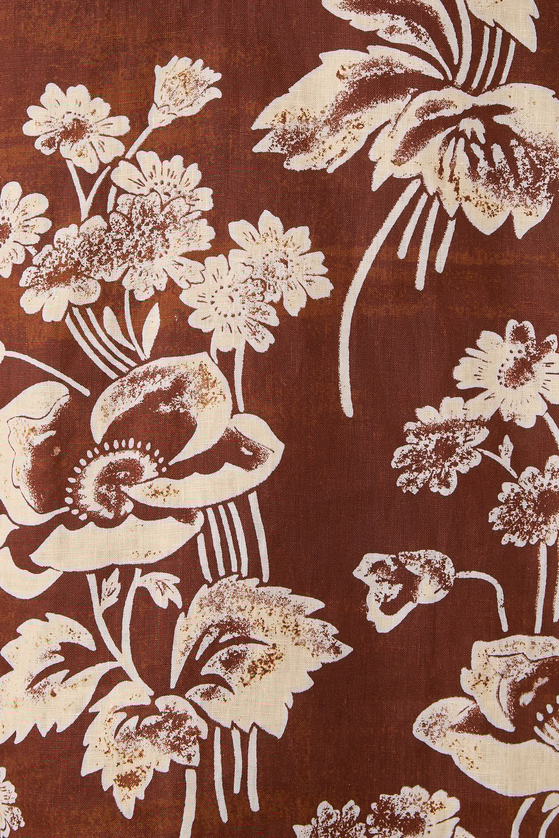 Painted Peonies Front-Tie Shirt