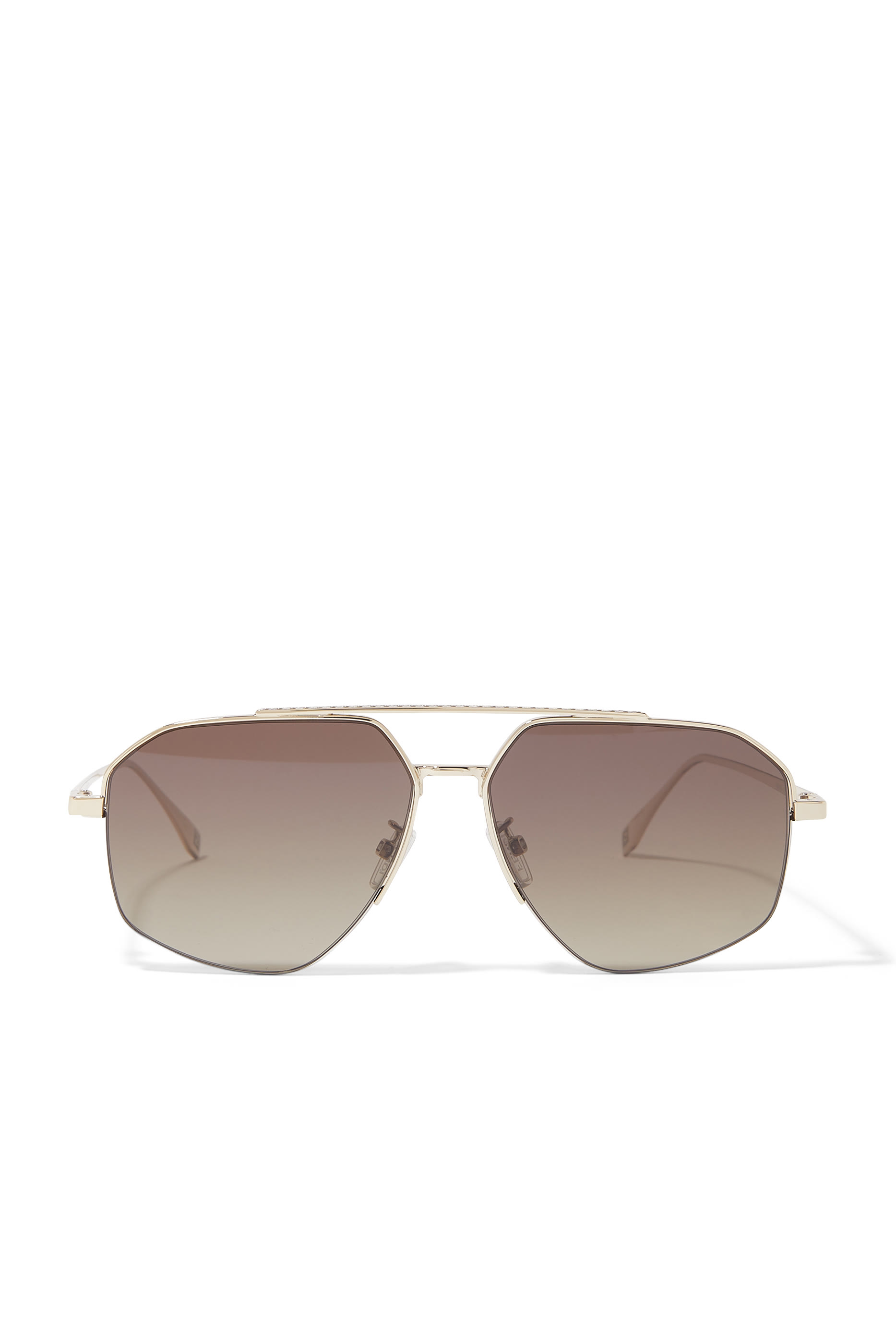 Geometric Aviator Sunglasses