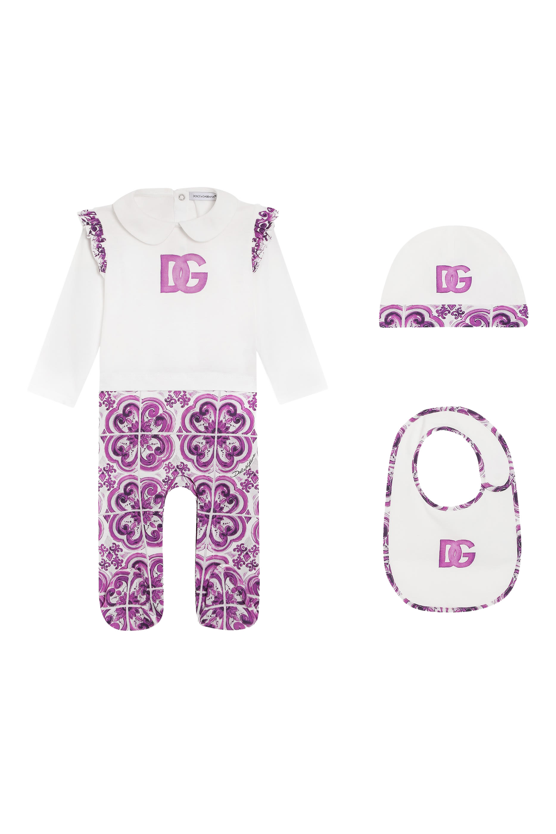 Kids Majolica Jersey Bodysuit, Set of 3