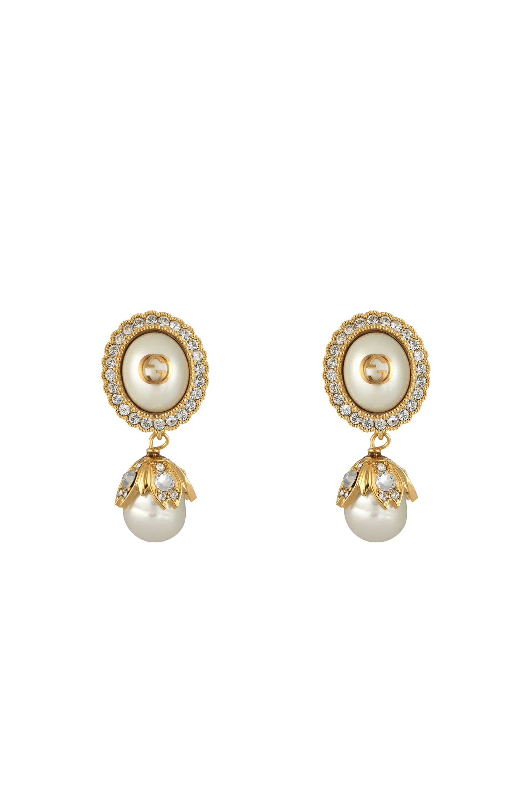 Interlocking G Pearl Earrings