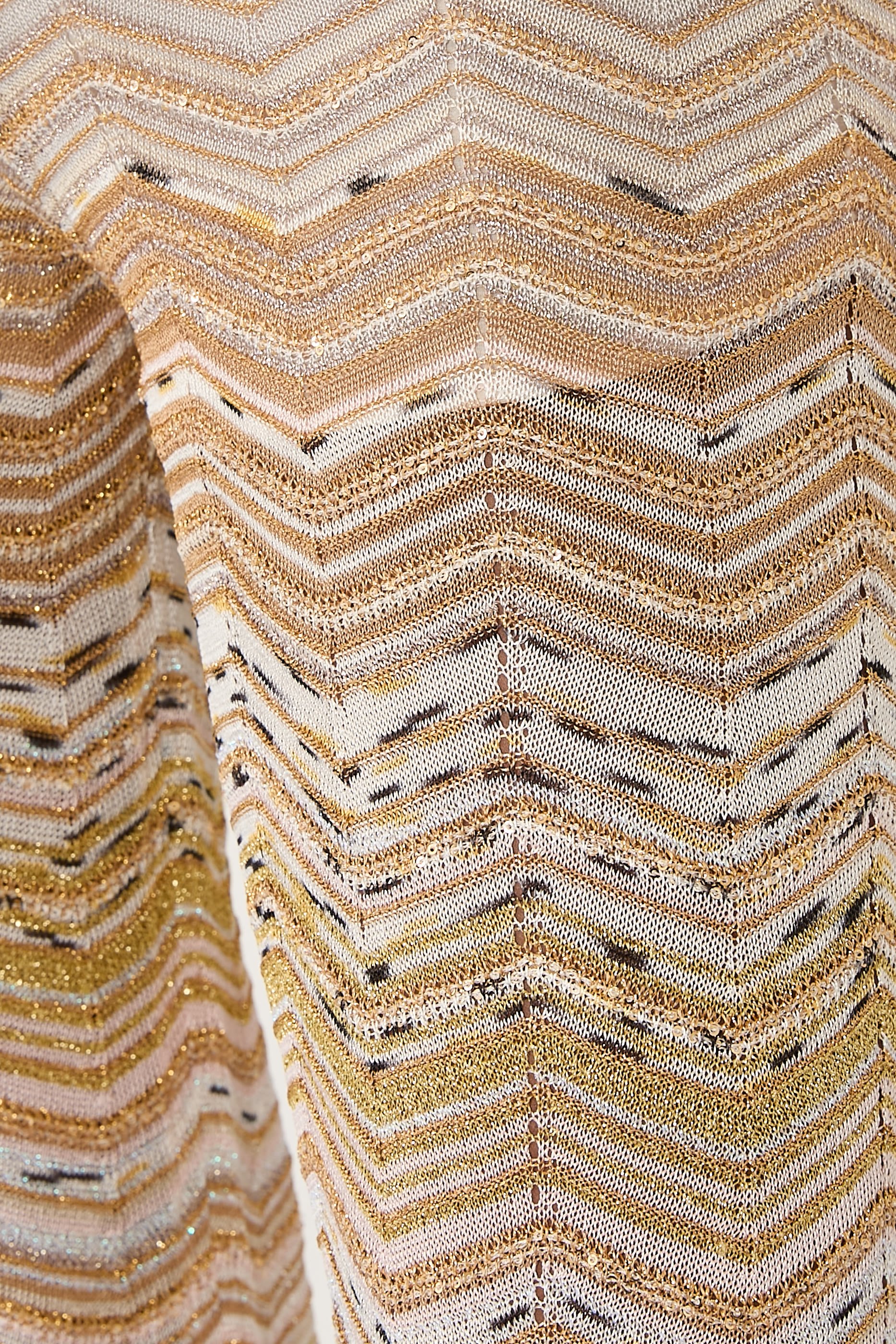  Chevron Lurex Sequinned Wide Leg Pants