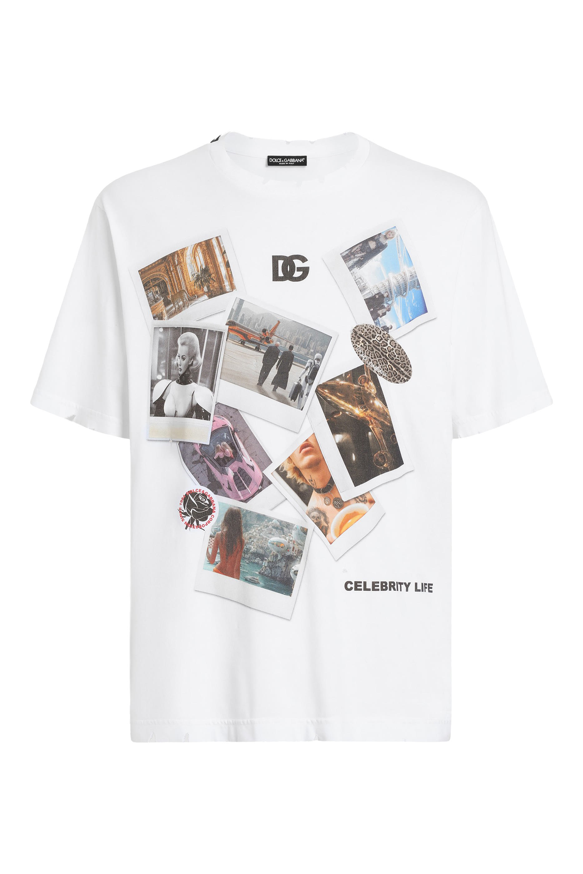 Postcard Print Cotton T-Shirt