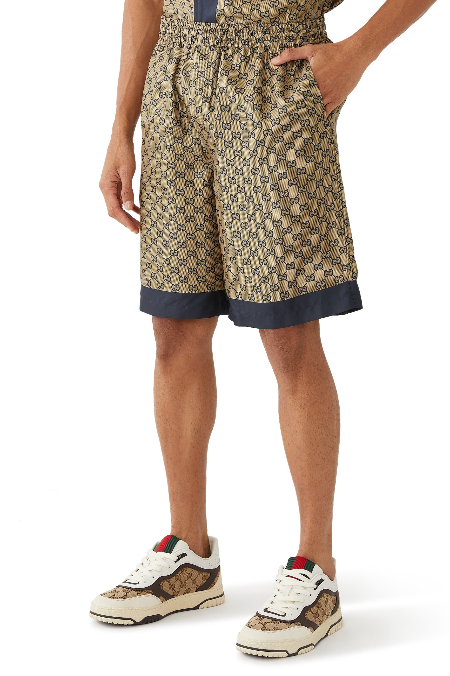 GG Silk Twill Shorts