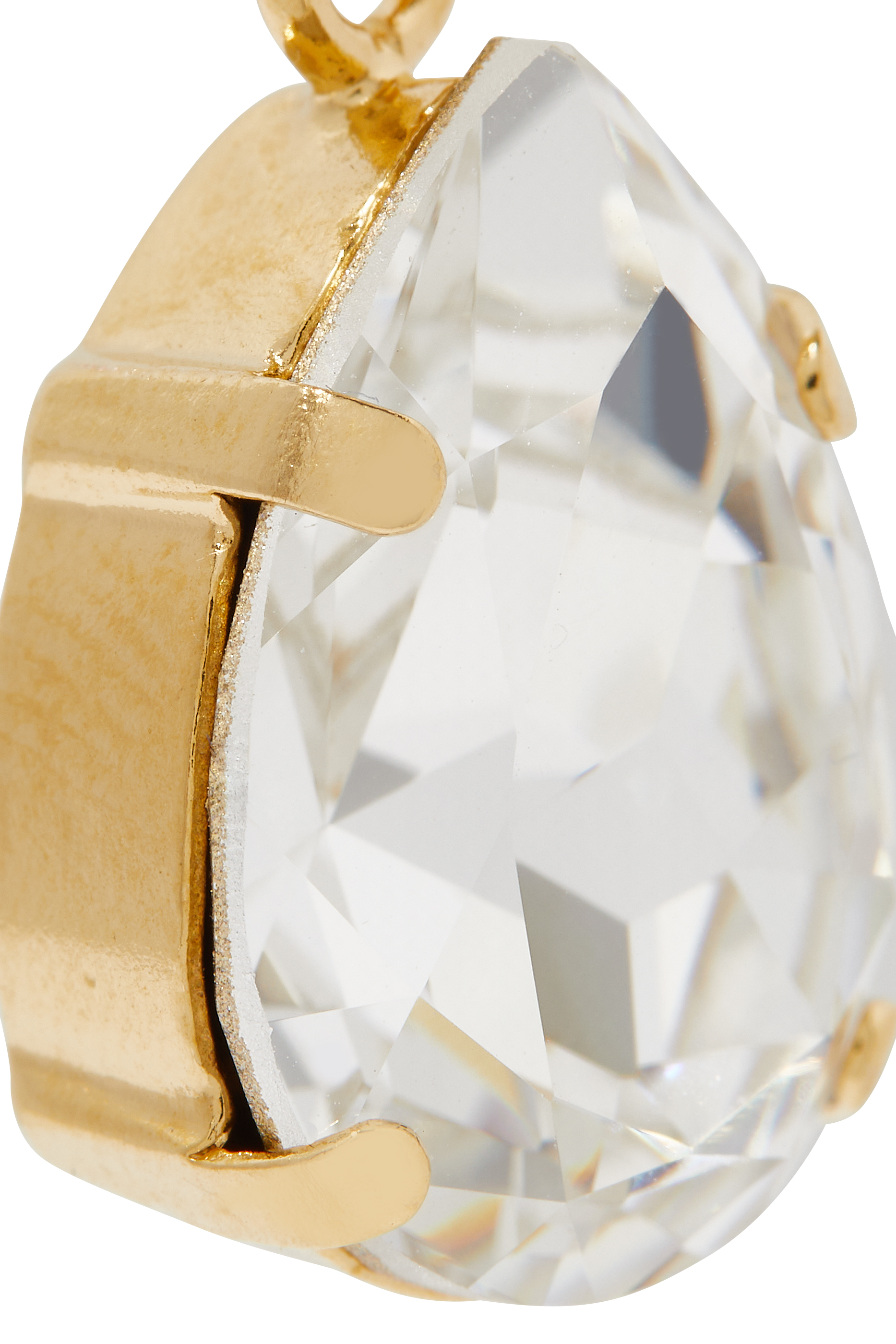 Classic Drop Earrings, 18K Gold/Rhodium & Crystals