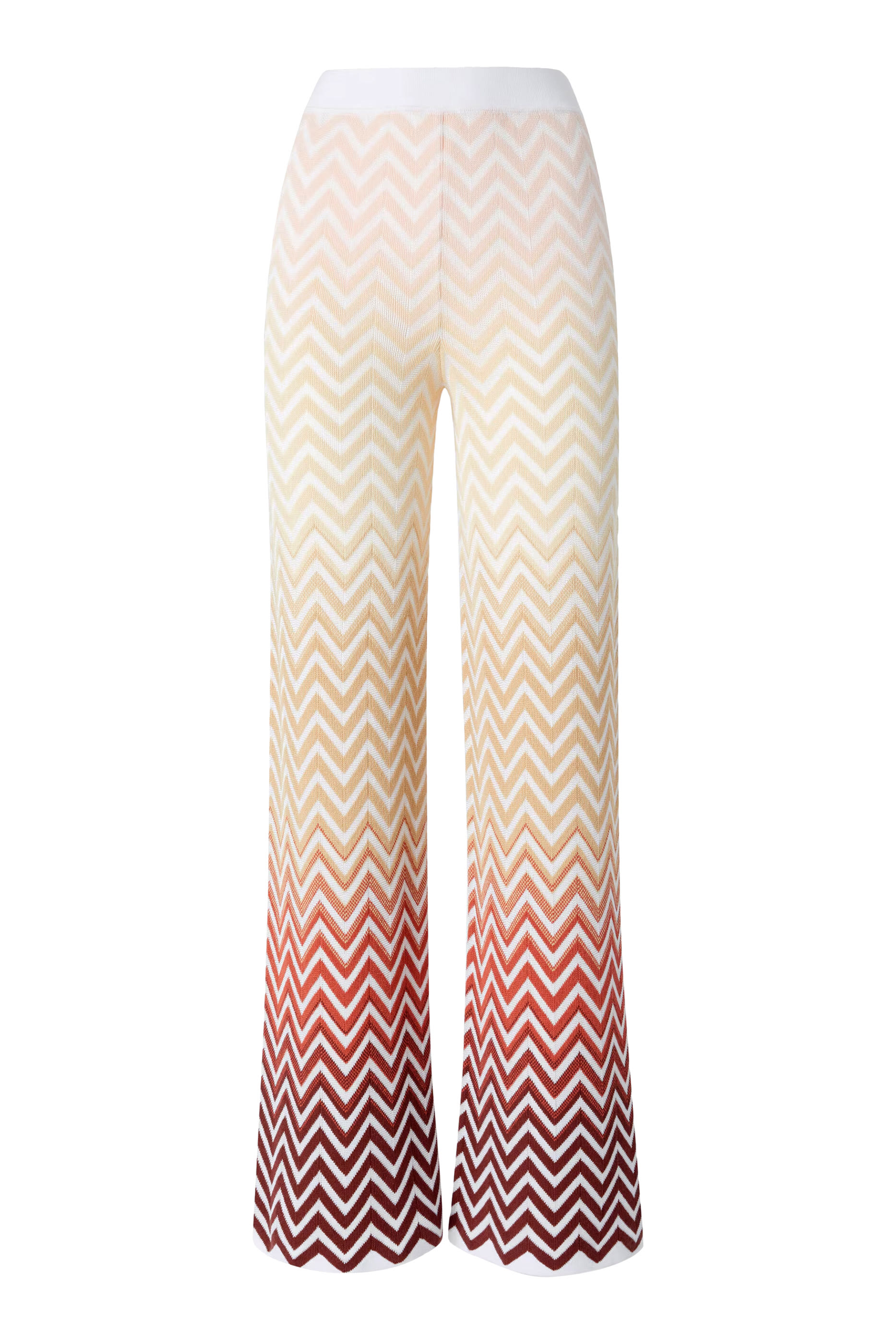 Chevron Jacquard Wide Leg Pants