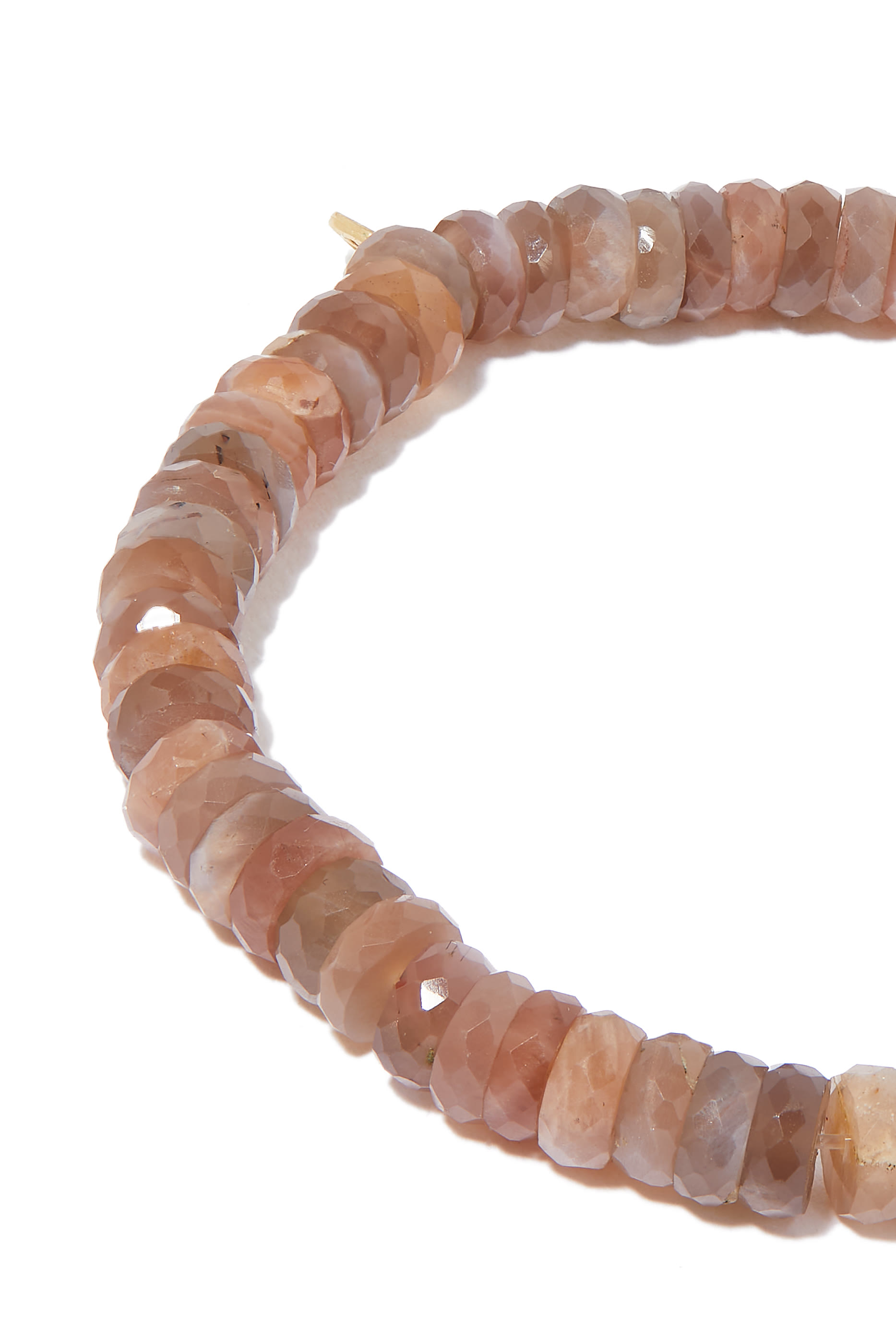 Monstera Leaf Beaded Bracelet, 14k Yellow Gold