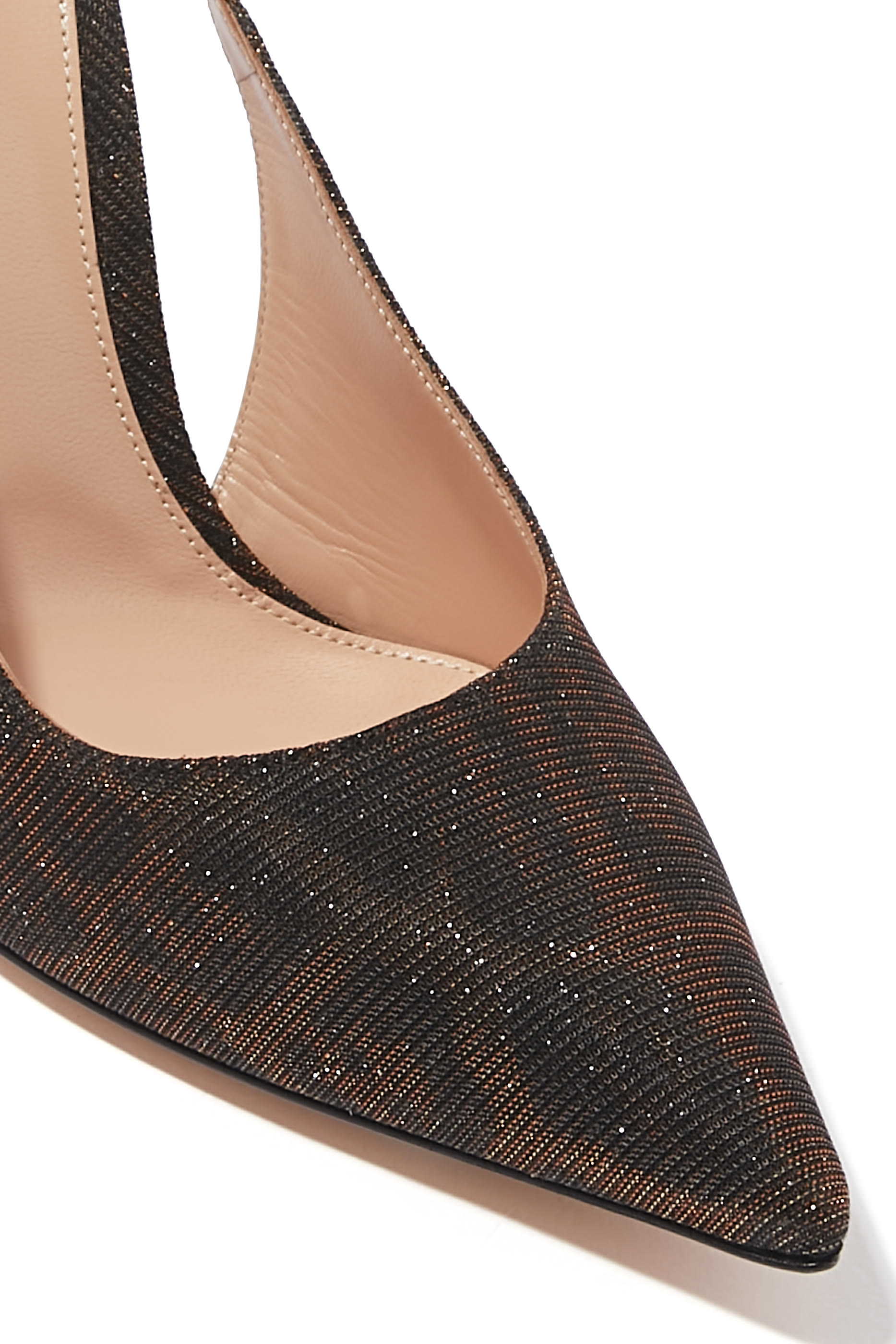 Ribbon 105 Leopard Lam&eacute; Slingback Pumps