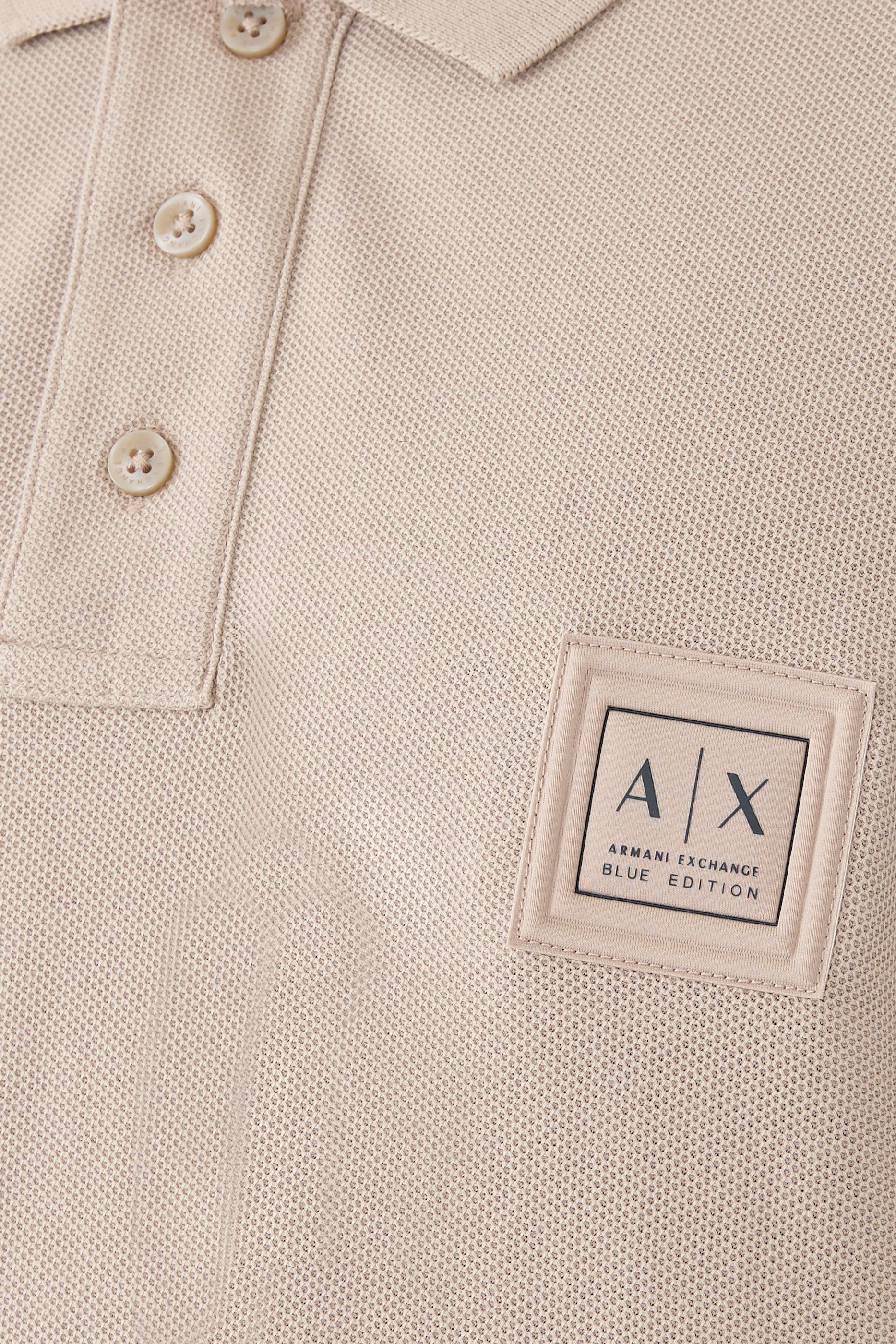 AX Logo Half-Zip Polo Shirt