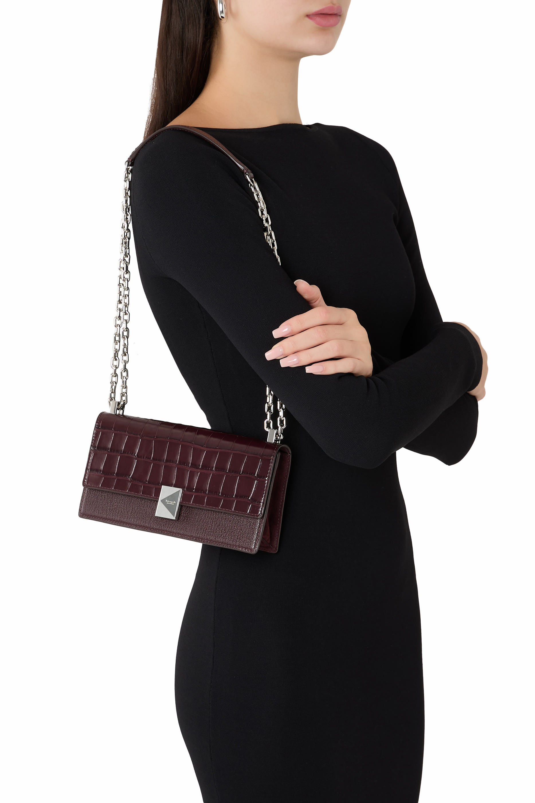 Deco Croc Embossed Mini Crossbody Bag 