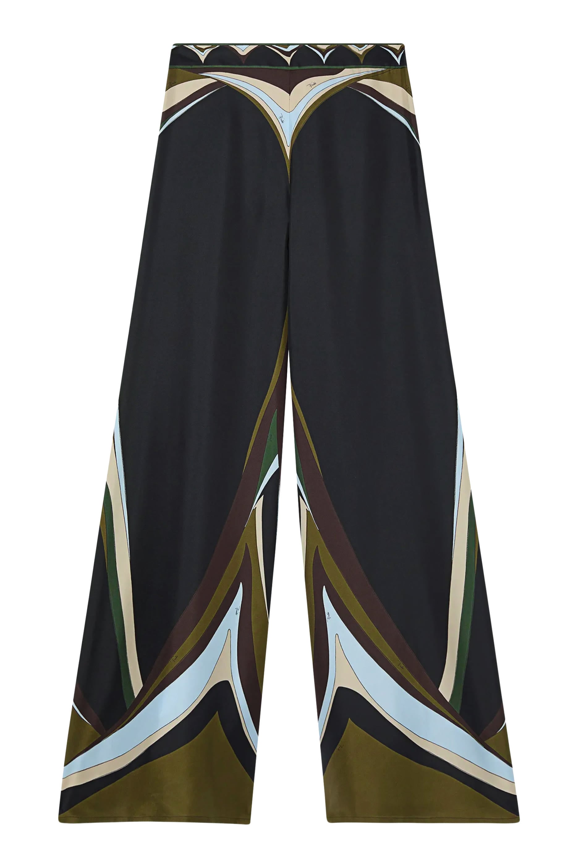 Fari Print Silk Palazzo Pants