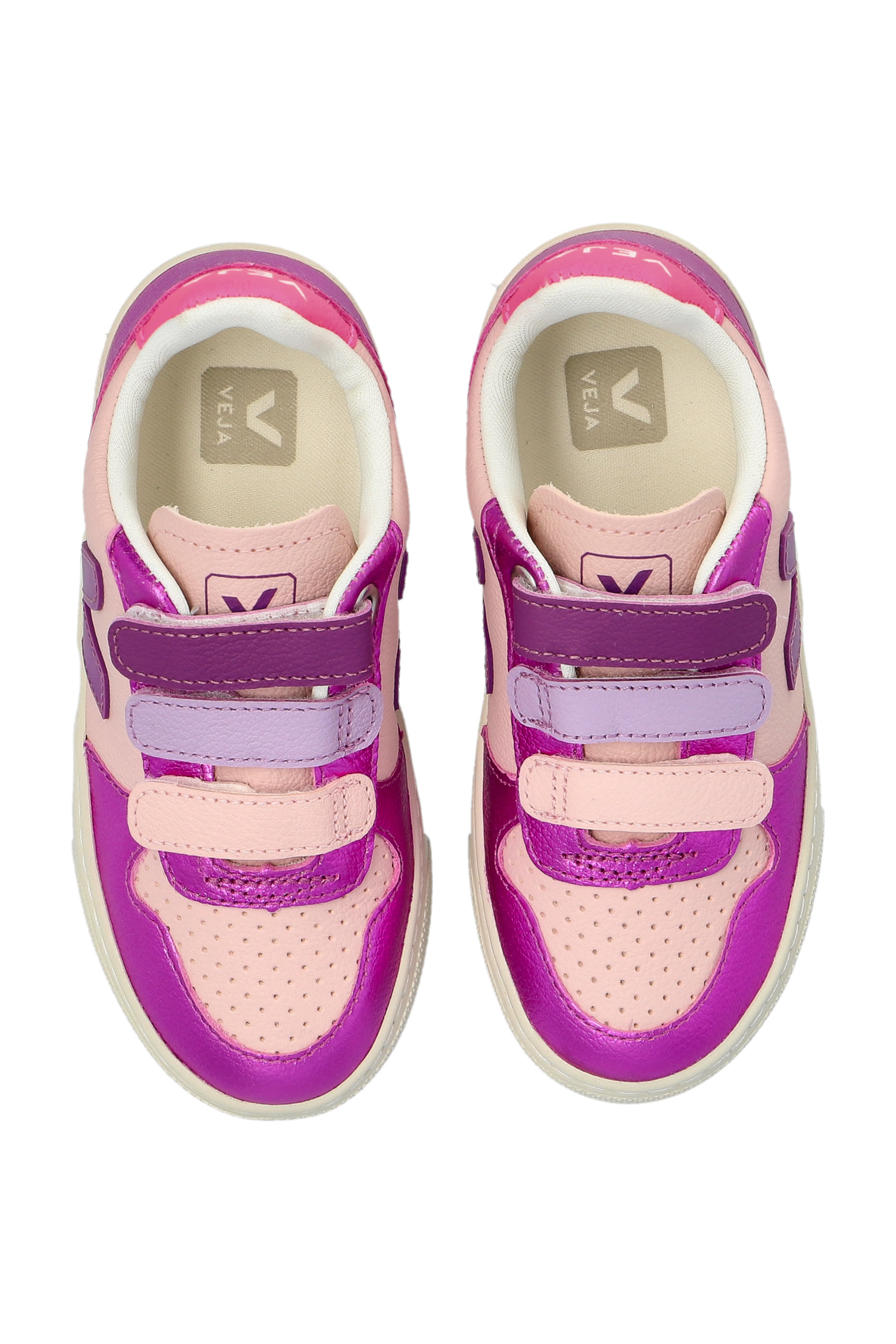Kids V-10 Leather Sneakers
