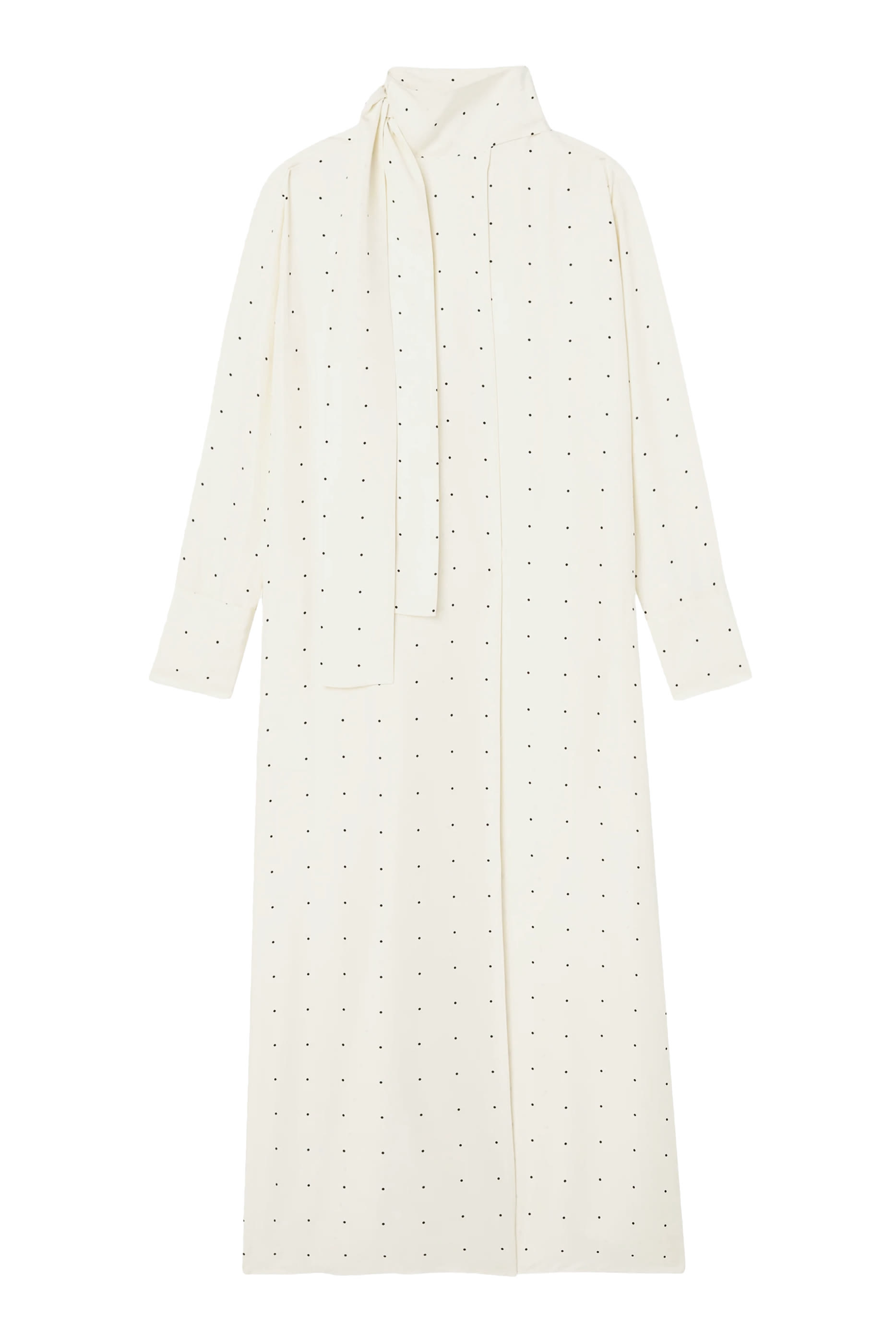 Dotted Silk Foulard Dress