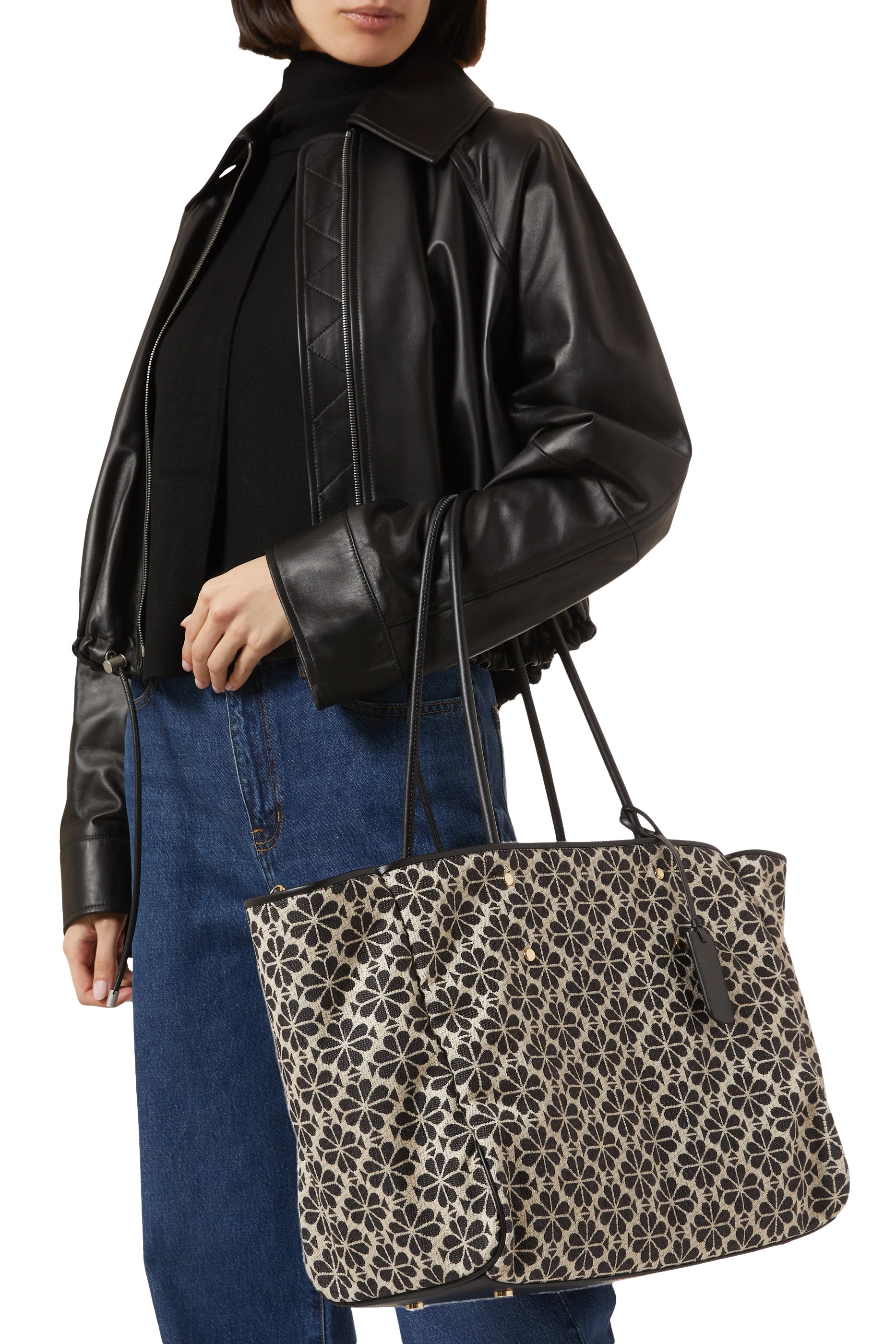 Spade Flower Jacquard Large Everything Tote Bag