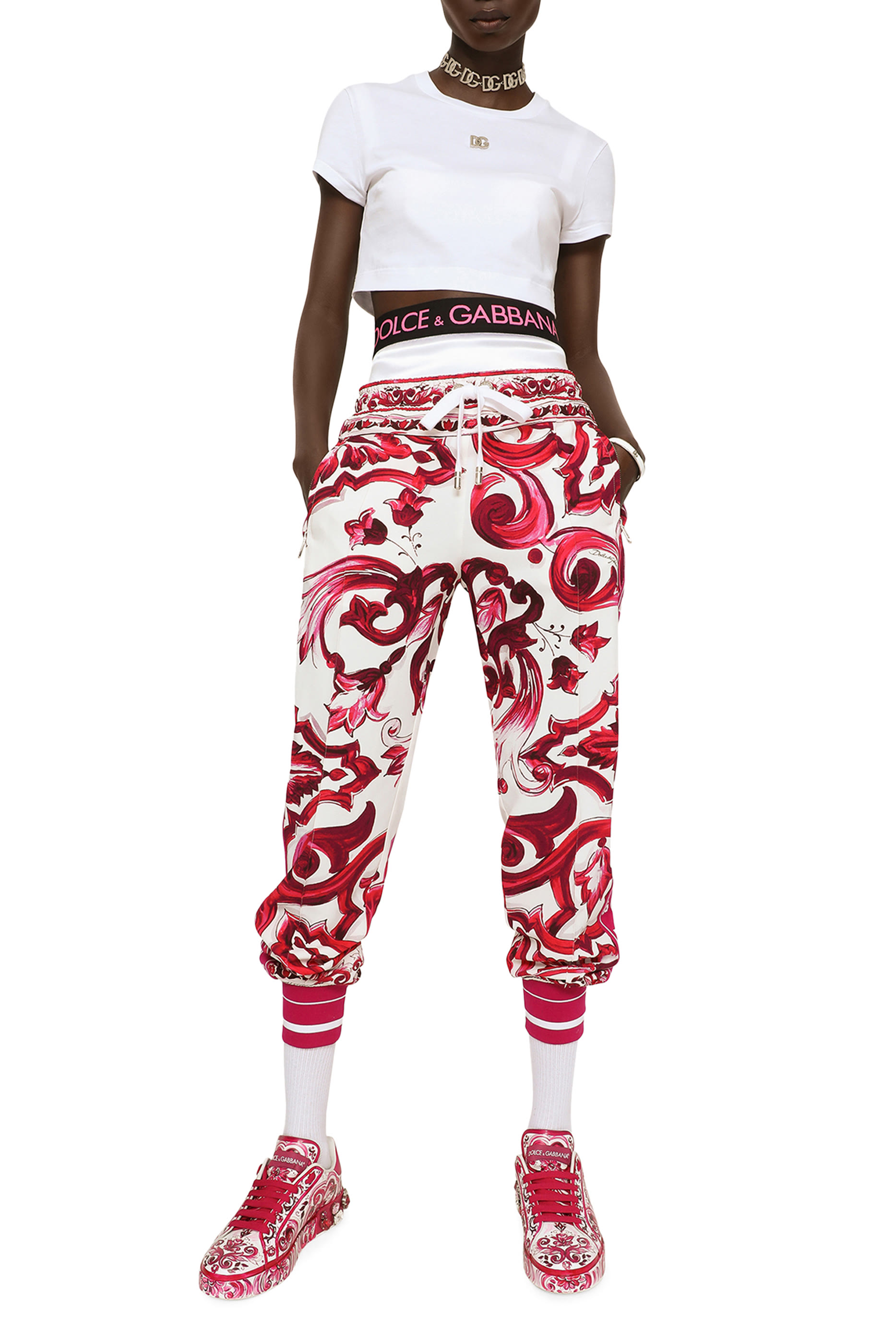 DG Logo Cropped Jersey T-Shirt