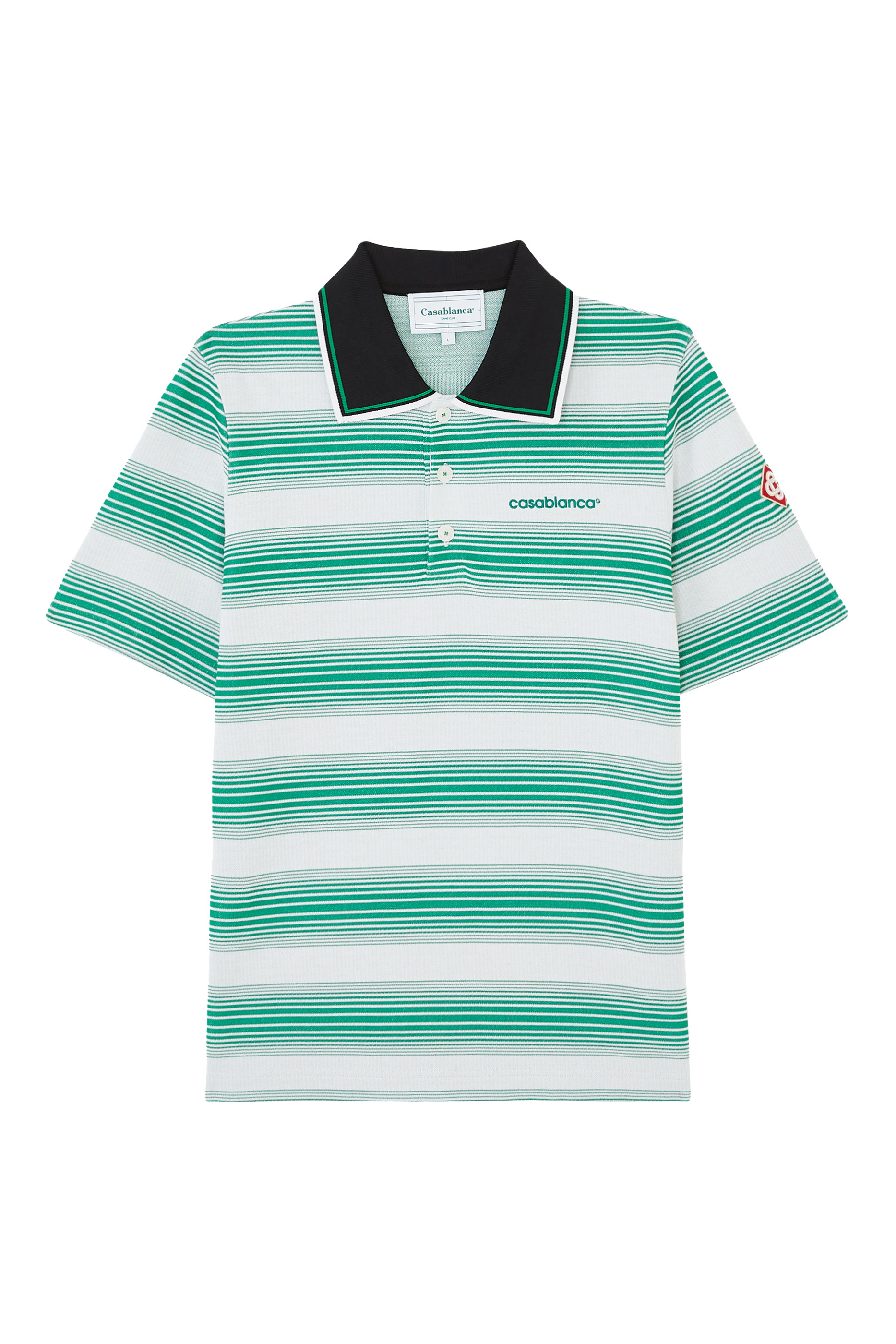 Striped Interlock Polo Shirt