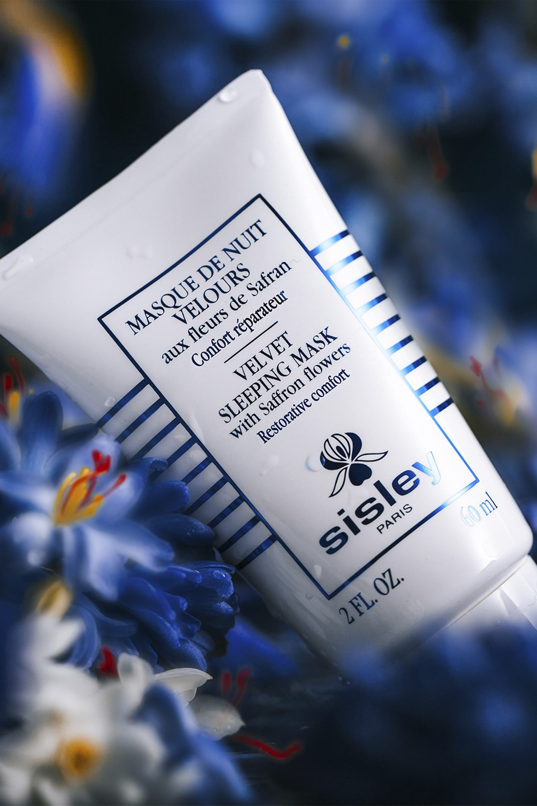 Velvet Sleeping Mask with Saffron Flowers