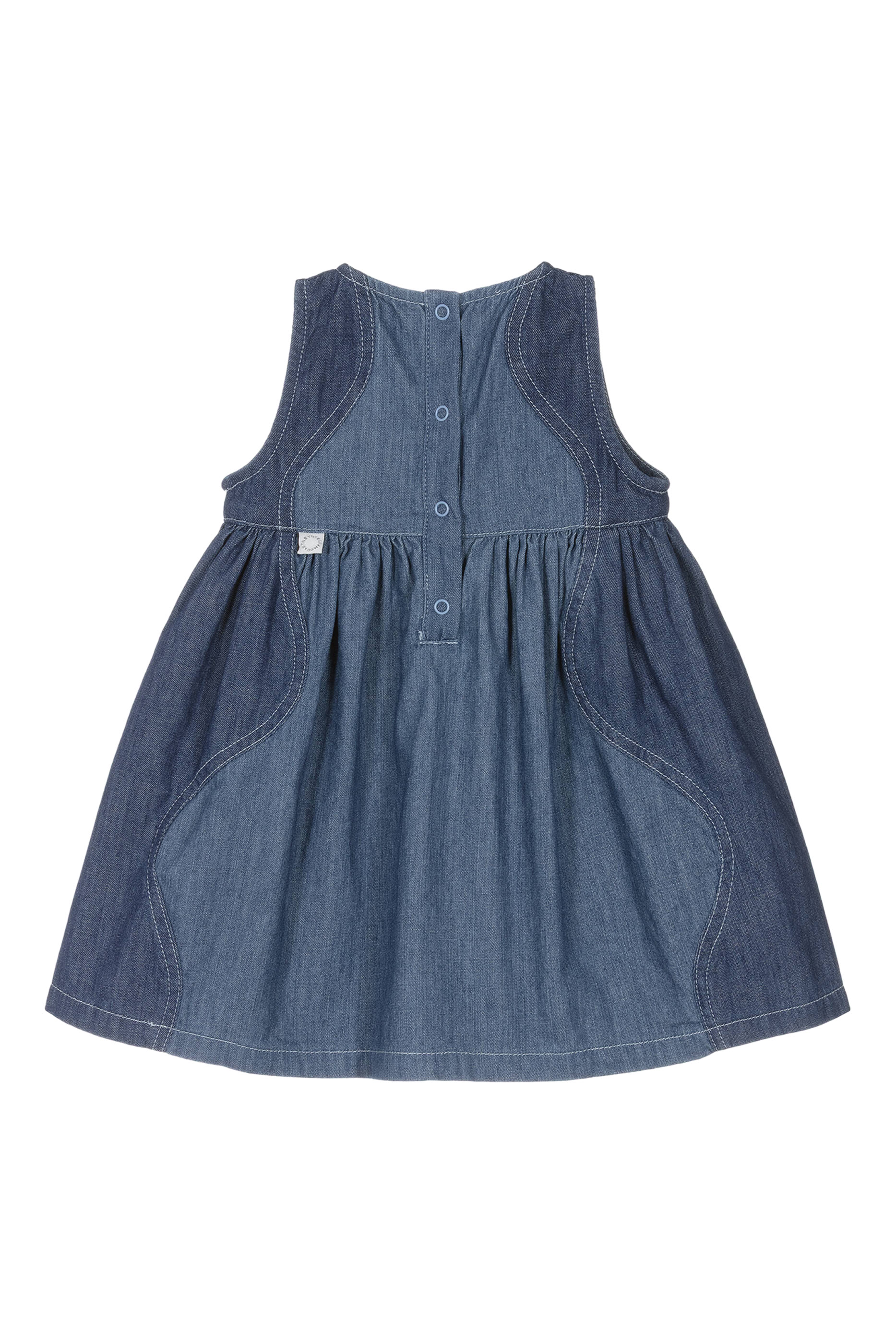 Kids Two-Tone Chambray Sleeveless Dress