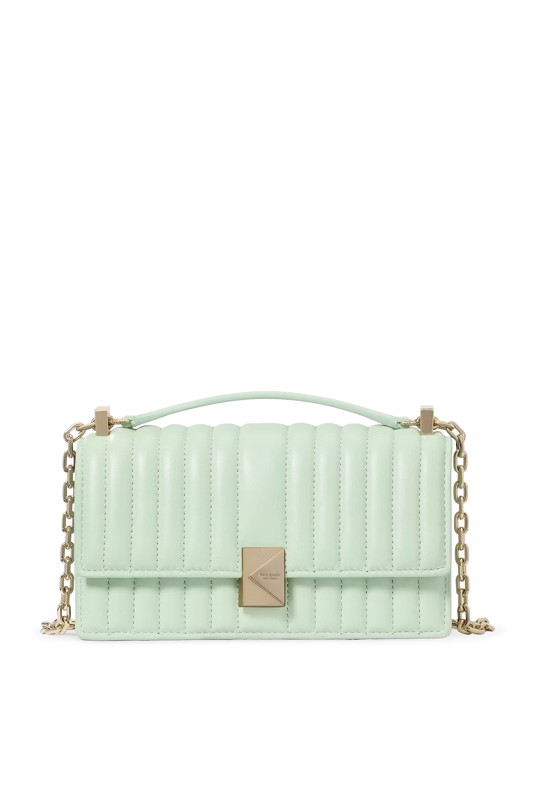 Deco Quilted Leather Mini Flap Chain Crossbody Bag