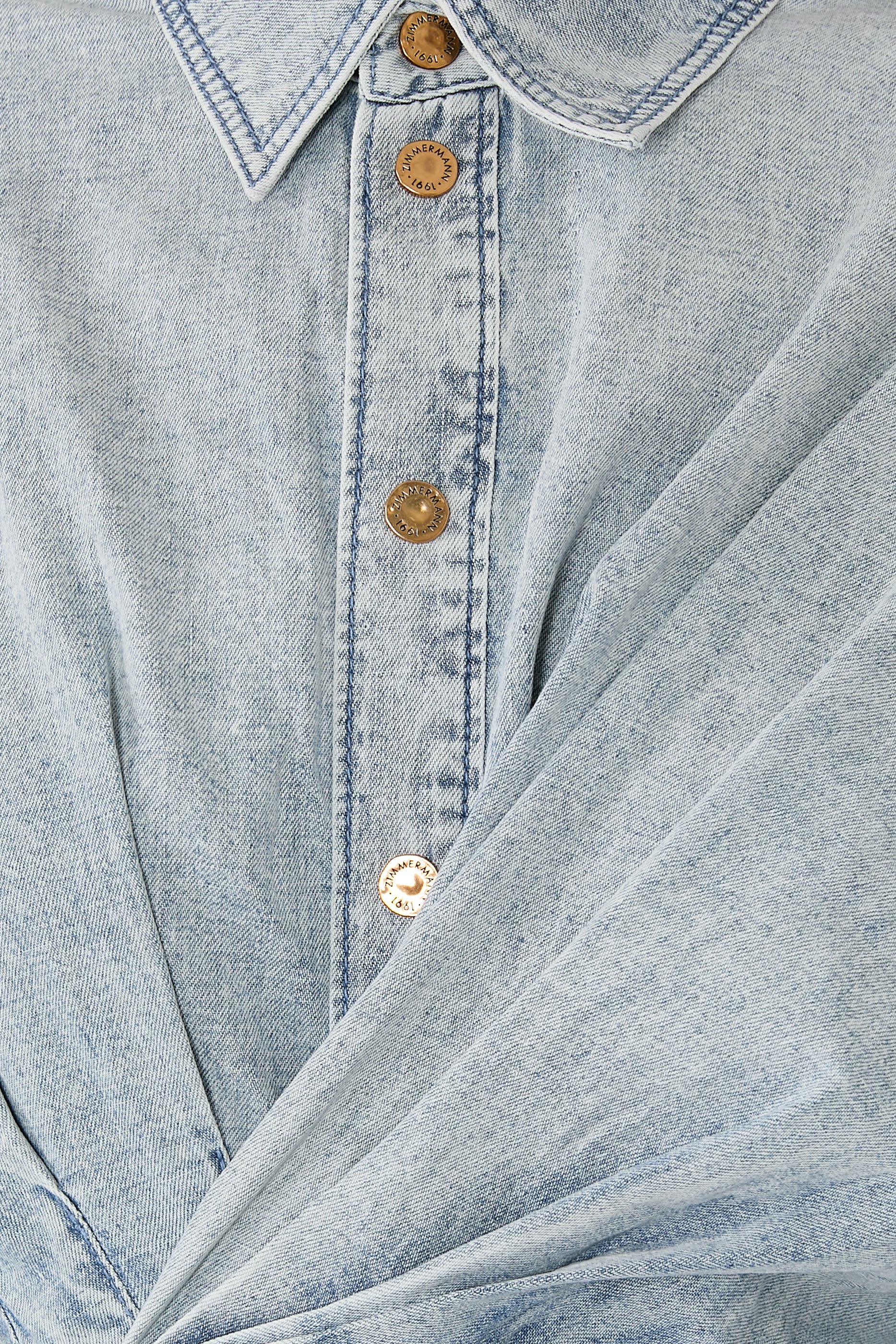 Rebellion Denim Wrap Mini Dress 