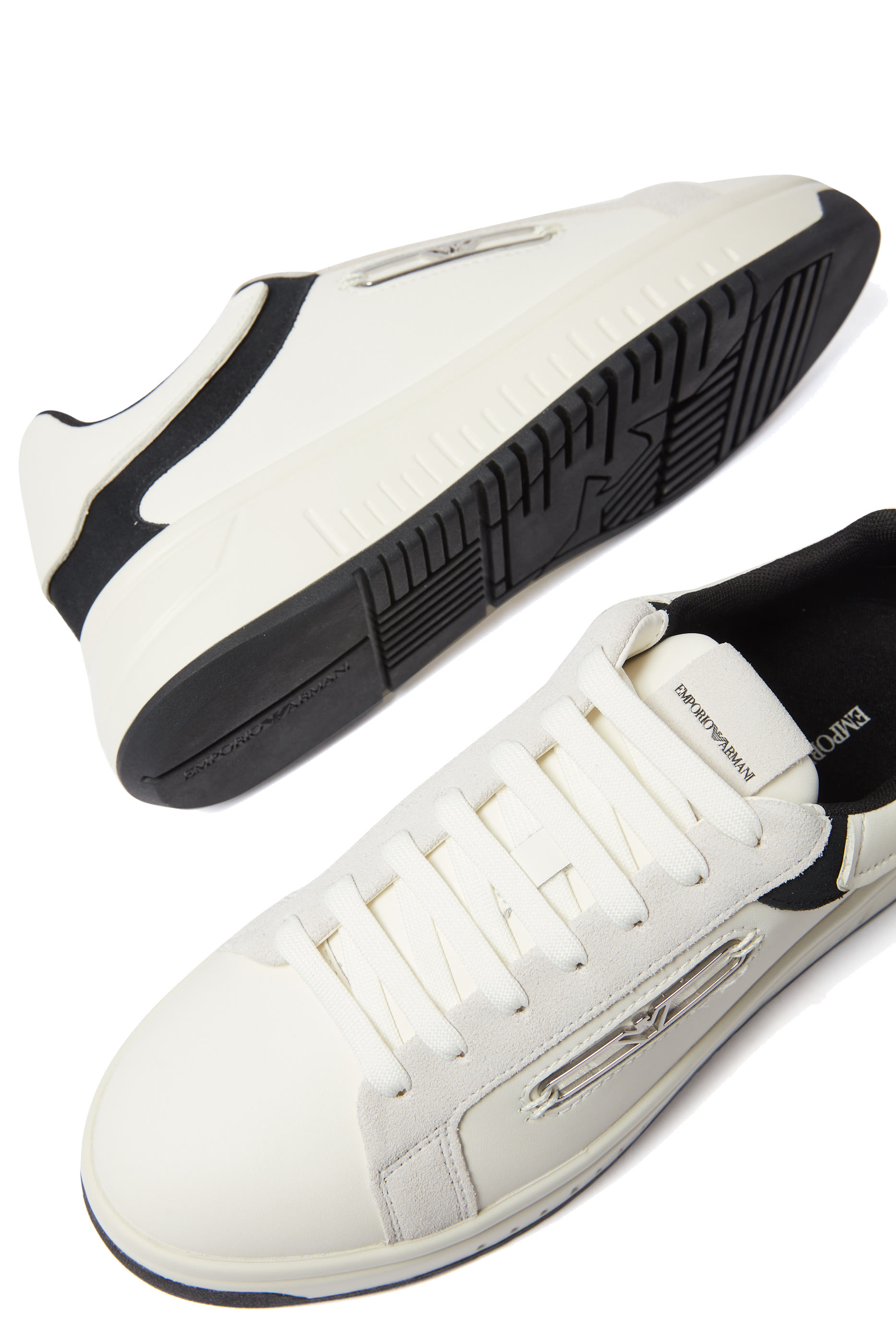 Eagle Plate Leather Sneakers