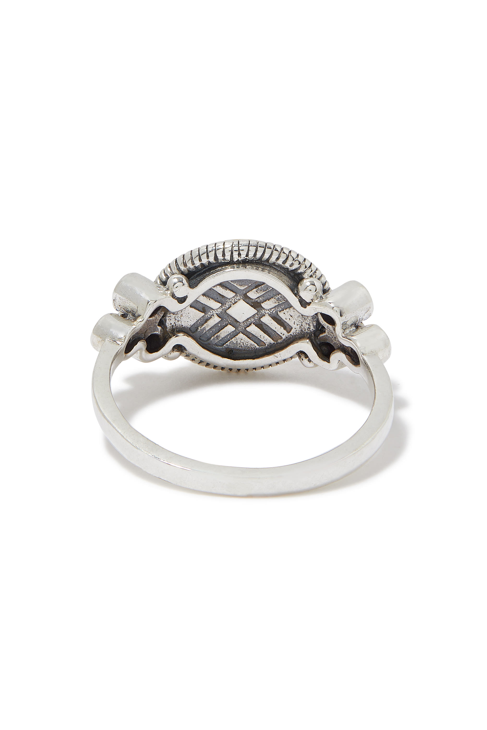 Happiness Ring, Sterling Silver & 18K Yellow Gold, Garnet