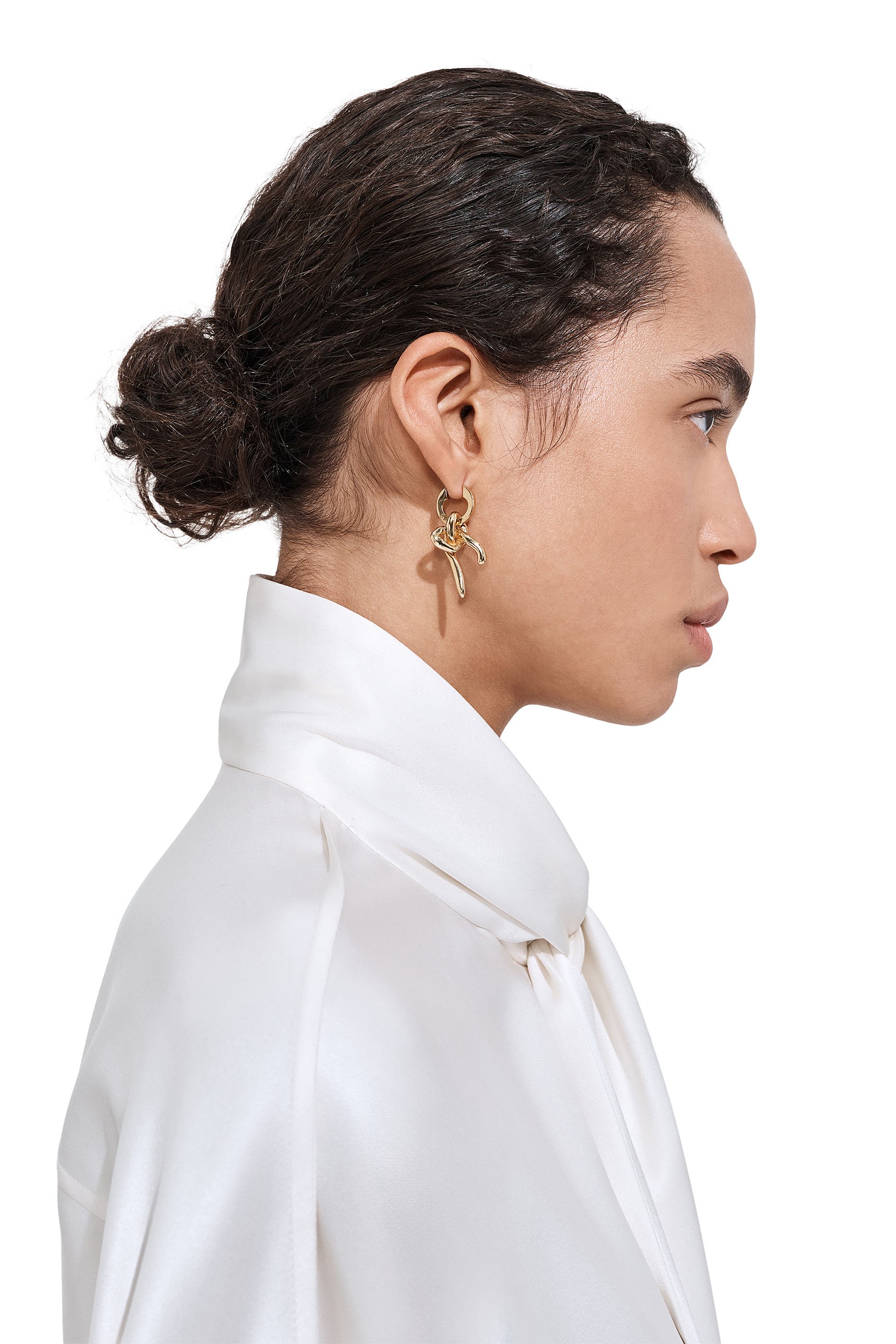  Knot Earrings, 18k Gold-Finish Sterling Silver