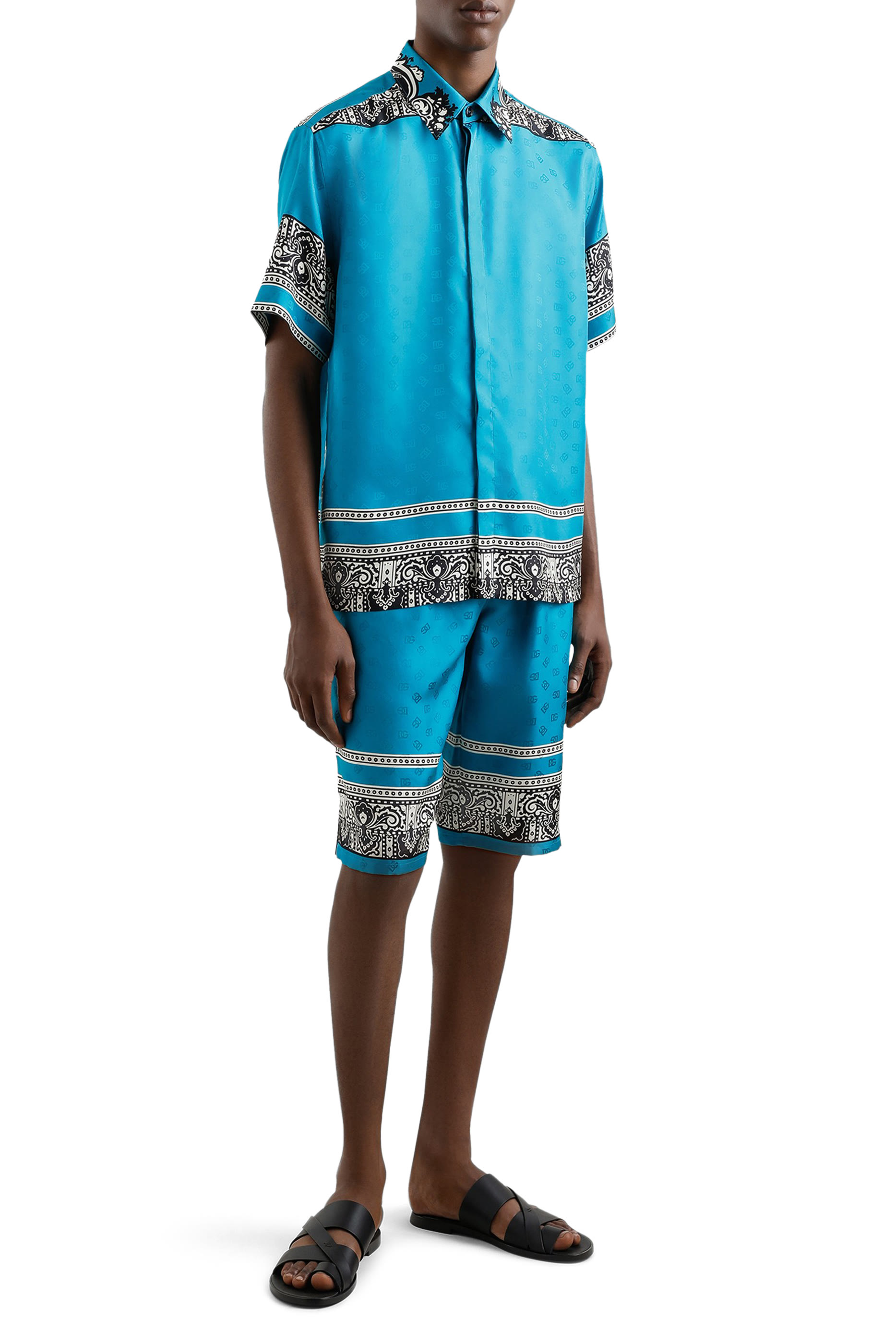 Bandanna-Print Silk Shorts