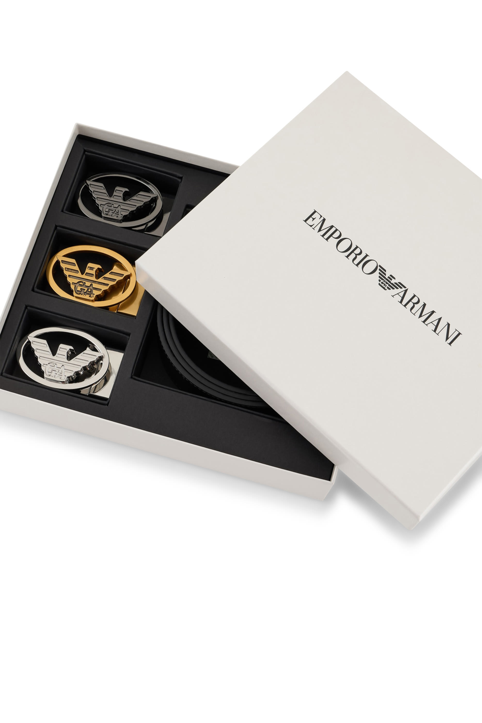 Eagle Plate Smooth Leather Belt