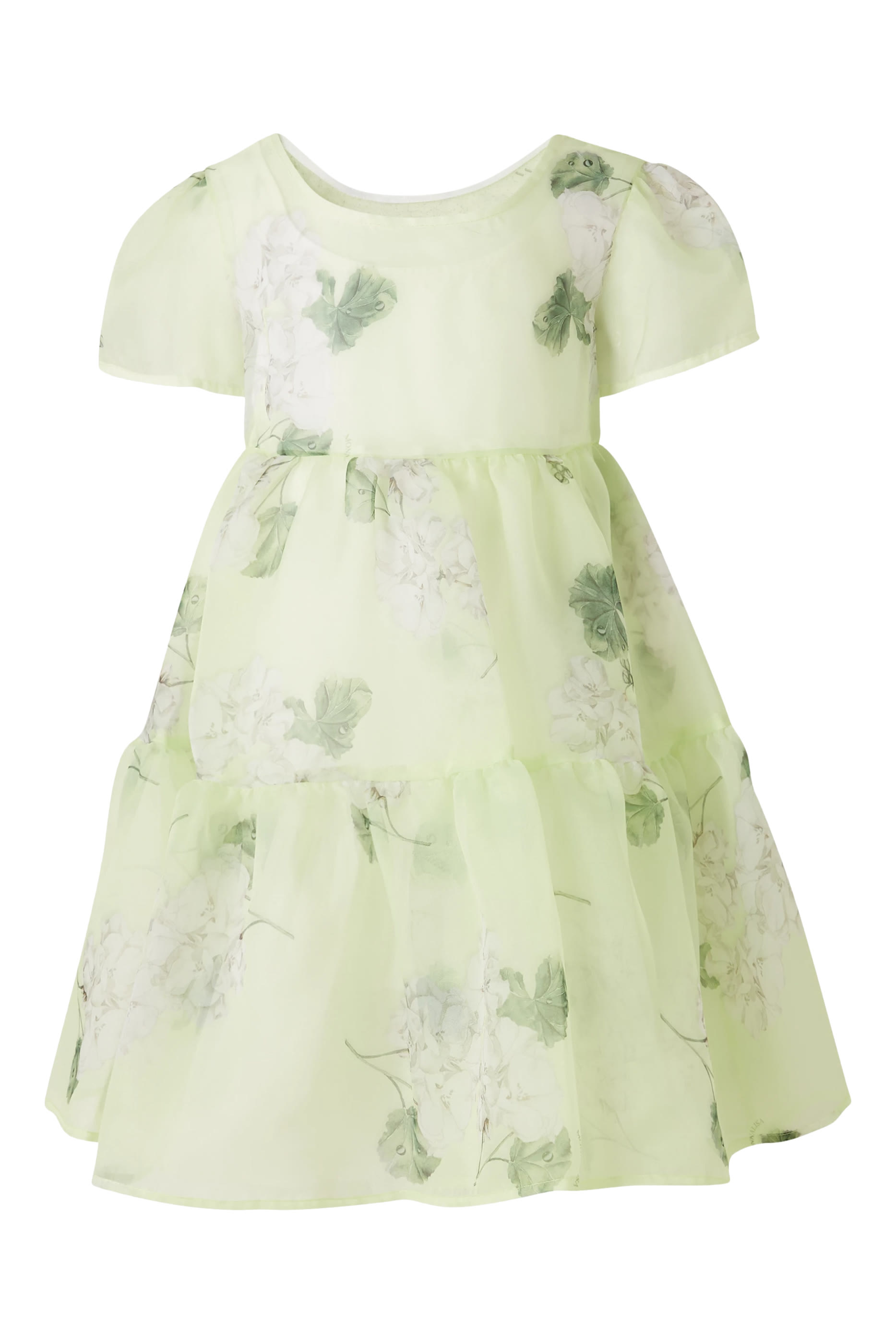 Kids Floral Print Tulle Dress