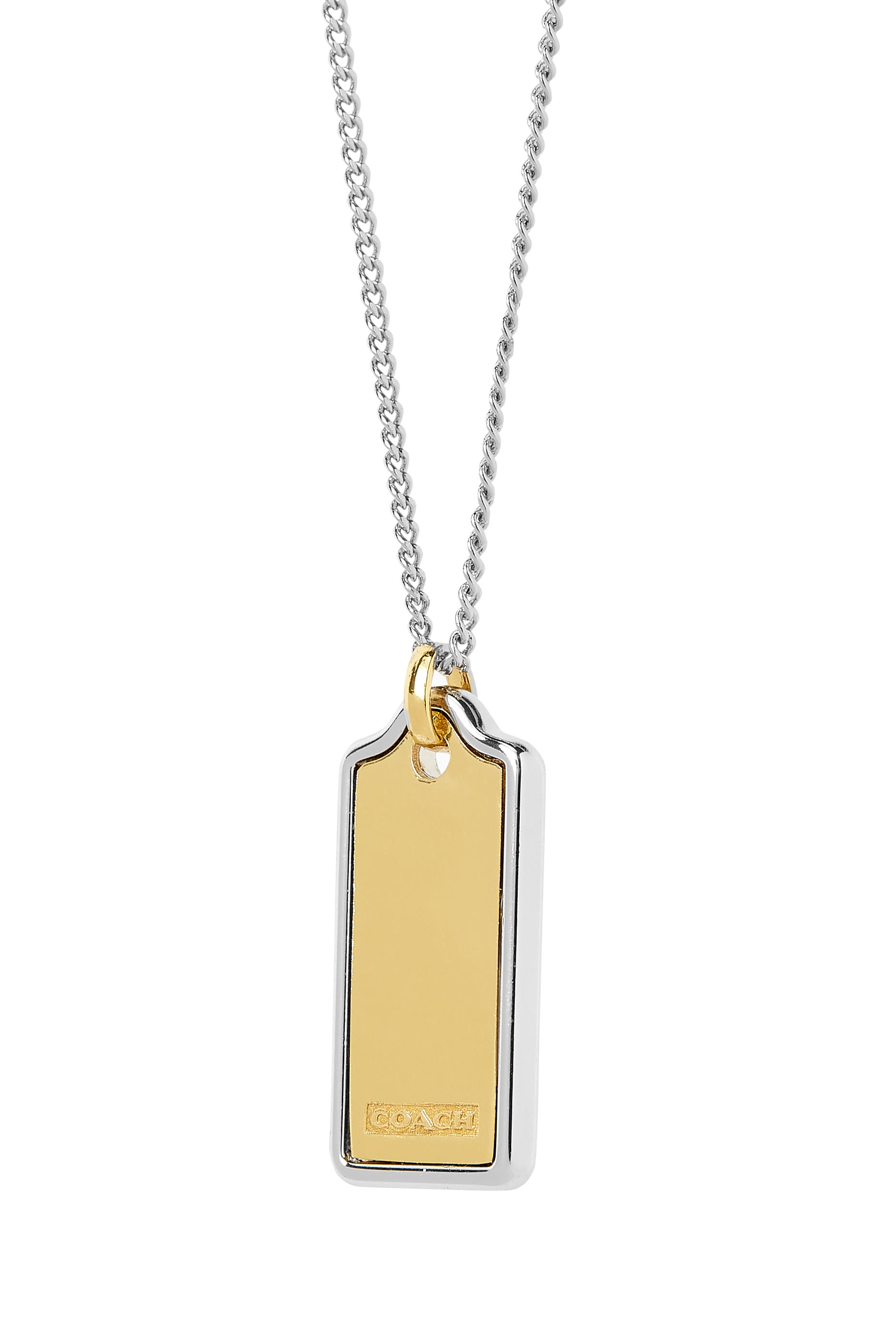 Inlay Hangtag Pendant, Plated Brass