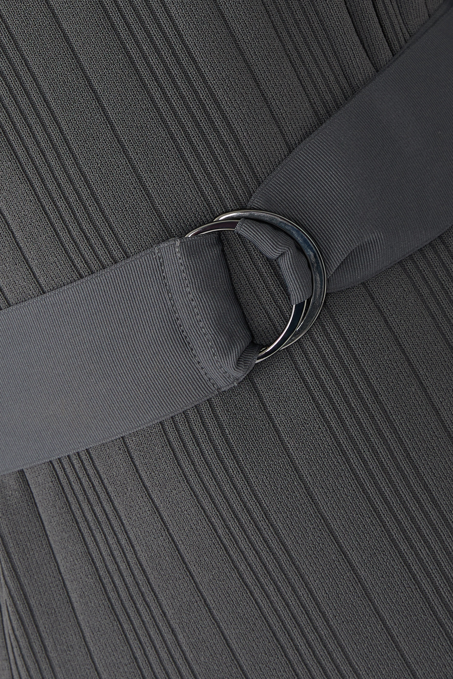 Ribbed Midi Dress with Belt