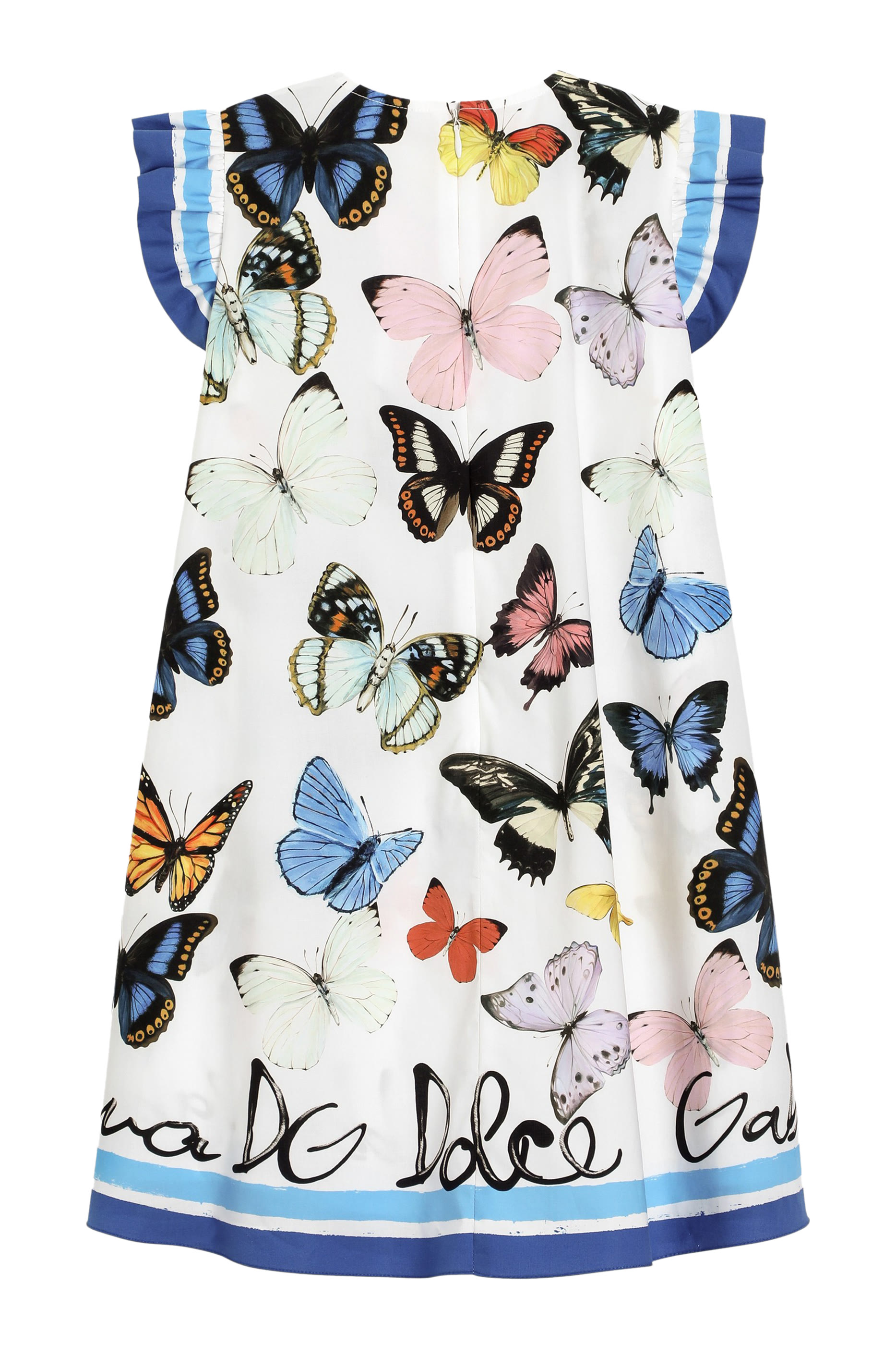 Kids All-Over Butterfly Print Flared Dress