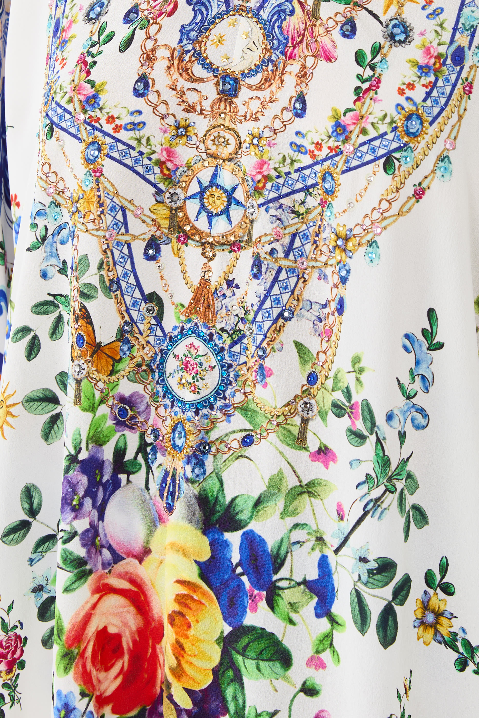 Tie Sleeve Short V Neck Kaftan