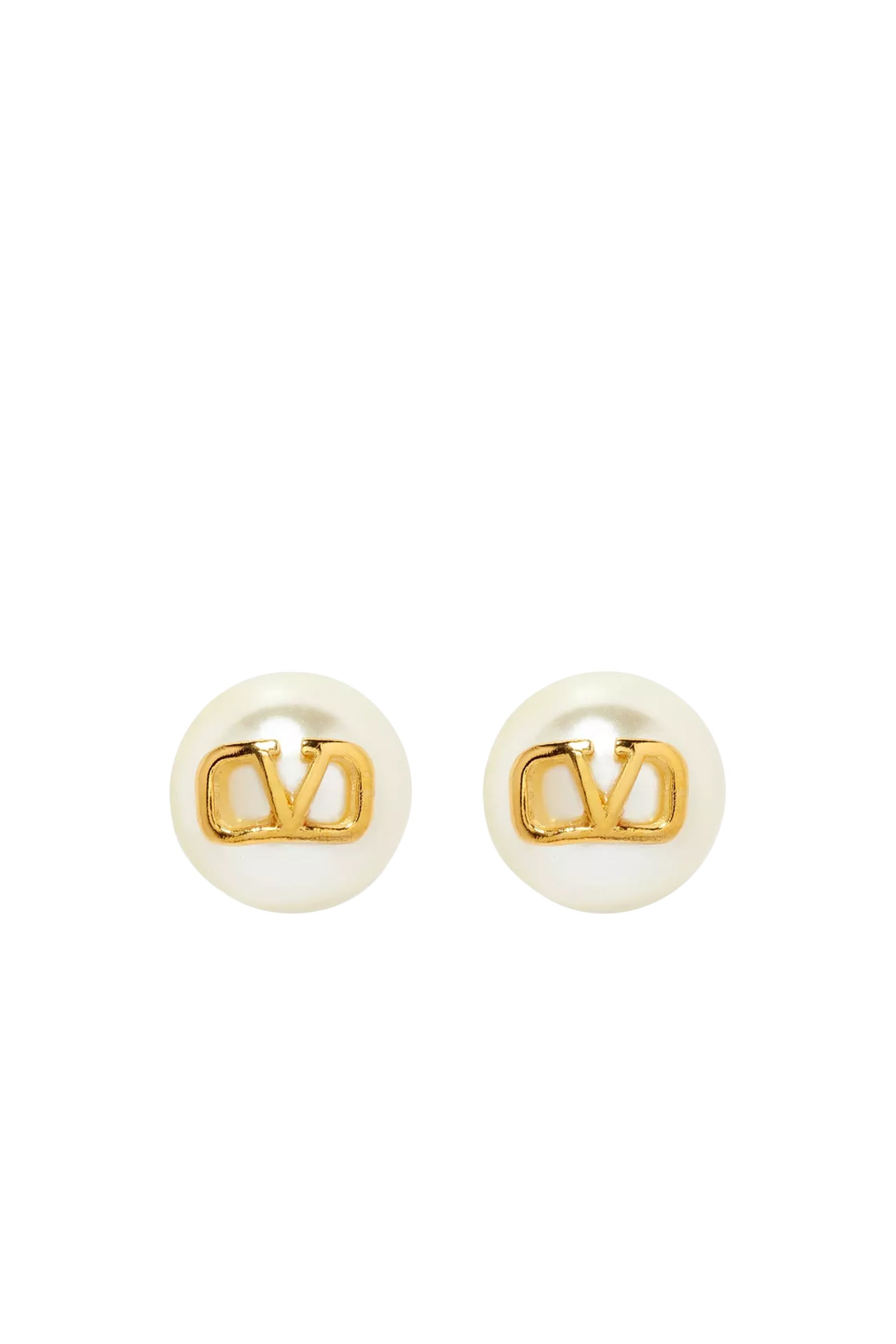 VLogo Signature Earrings With Pearls