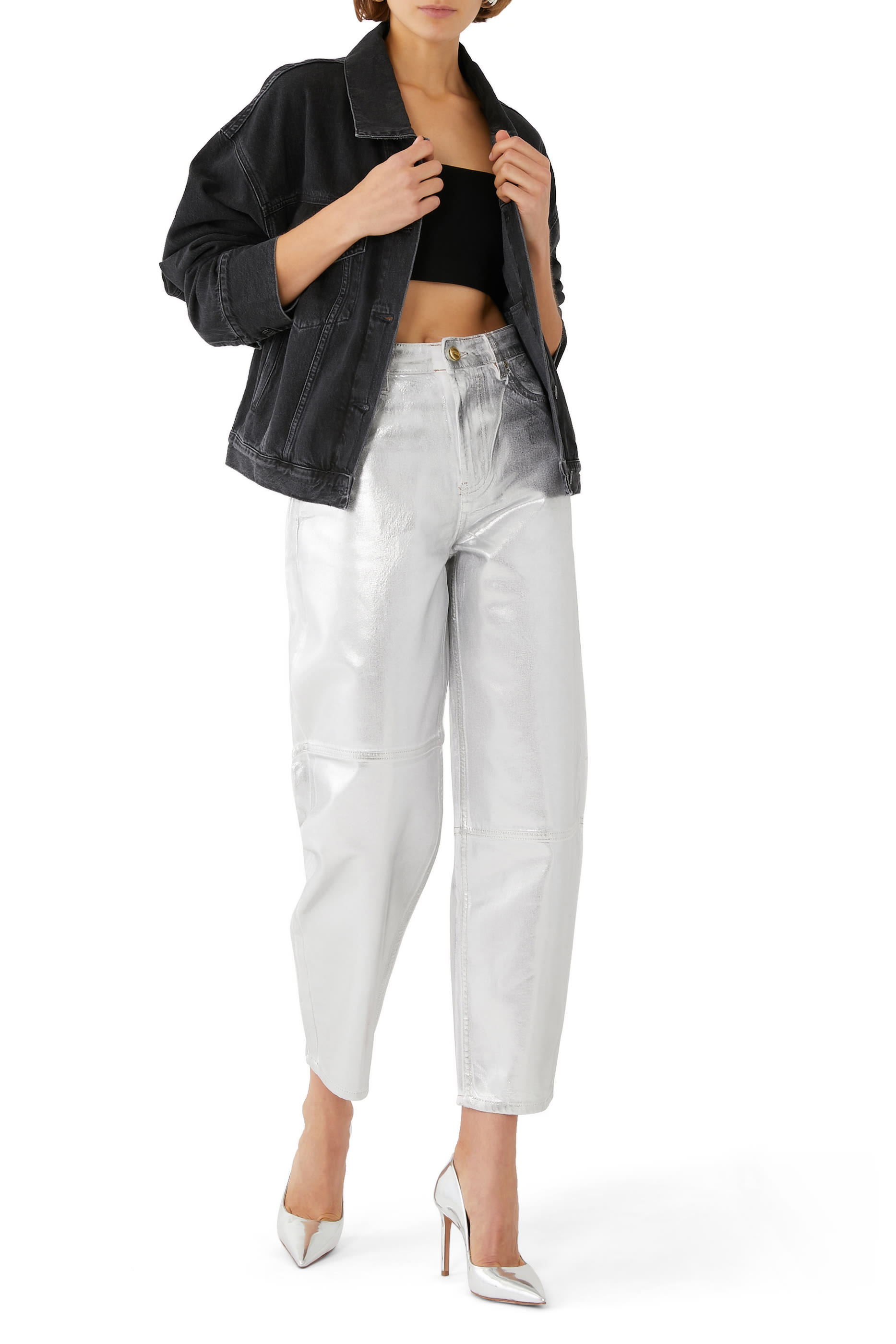 Lou 100 Metallic Leather Pumps