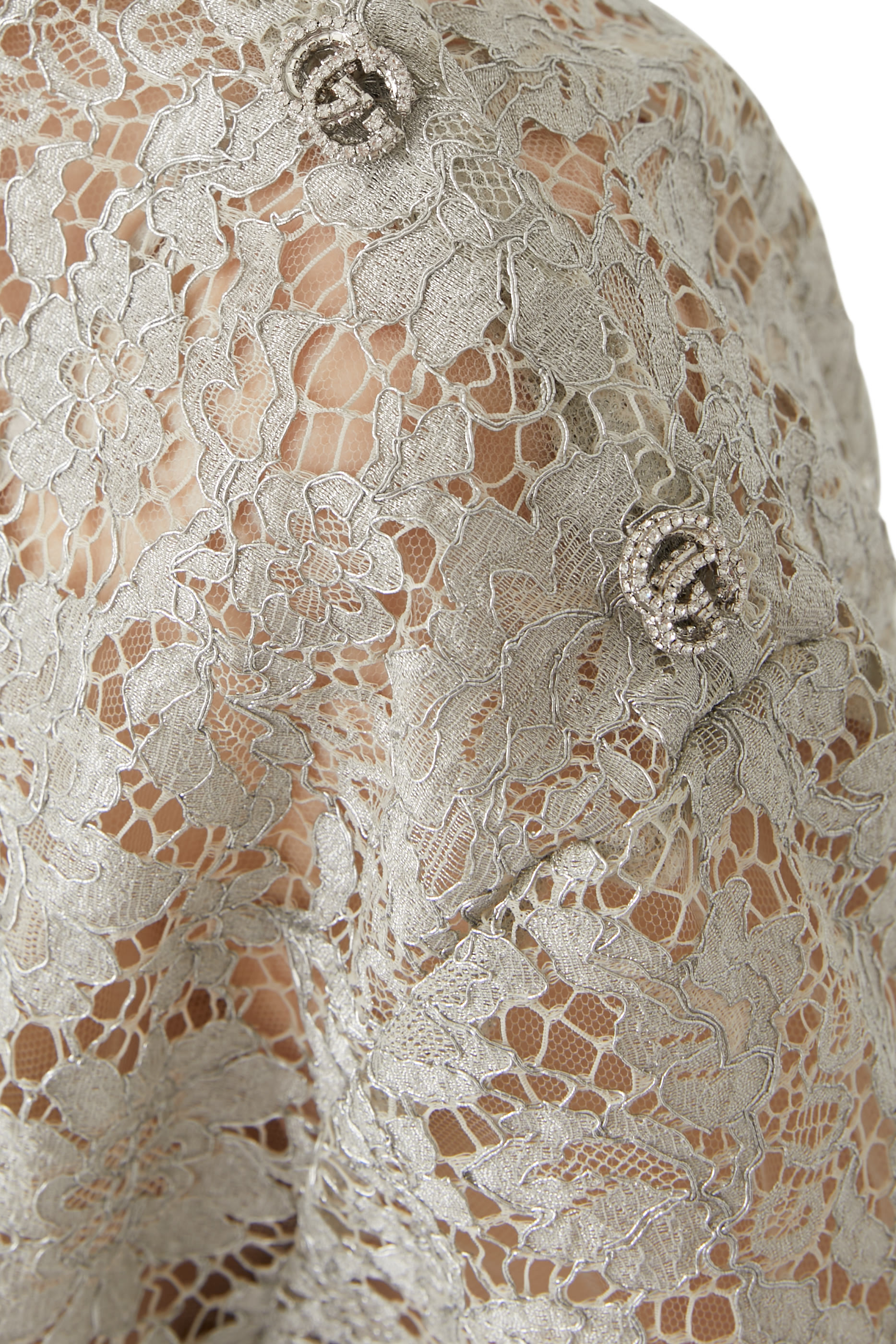 Floral Lace Lam&eacute; Top